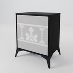 THAI GRAY 1-Door Sideboard in Black Finish