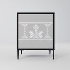 THAI GRAY 1-Door Sideboard in Black Finish