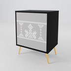 THAI GRAY 1-Door Sideboard in Black Finish