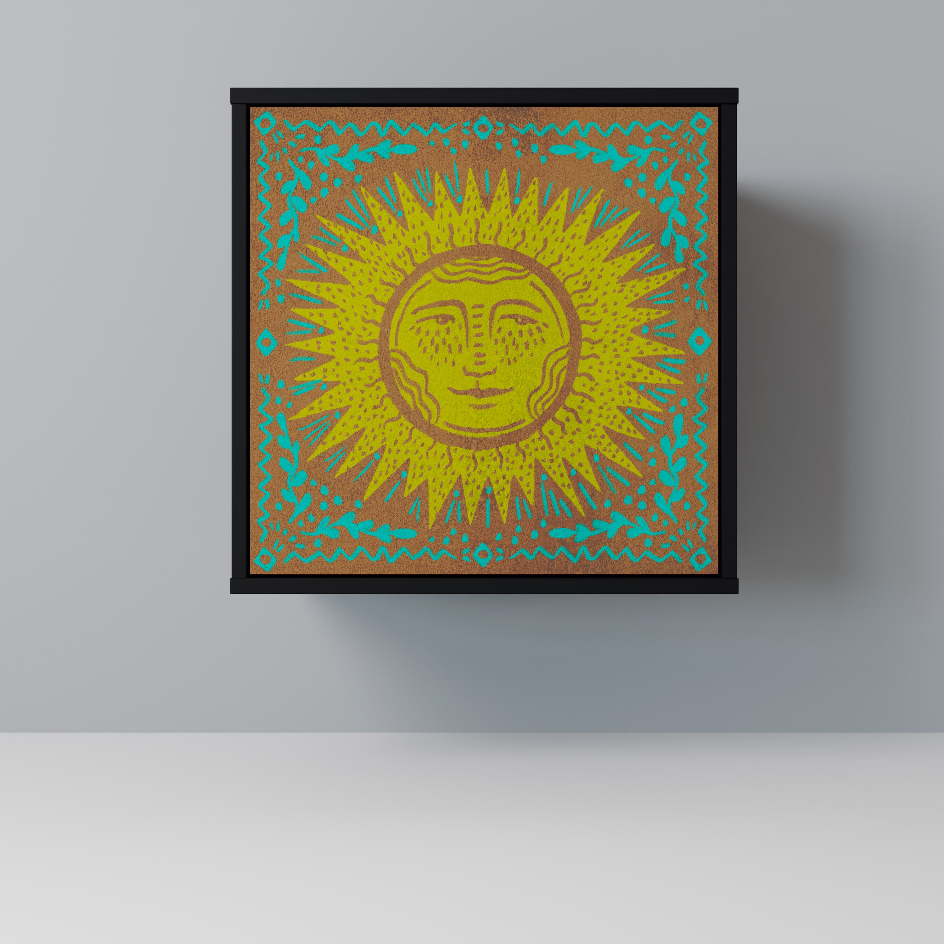 SUNSHINE EULOGY 1-Door Sideboard in Black Finish