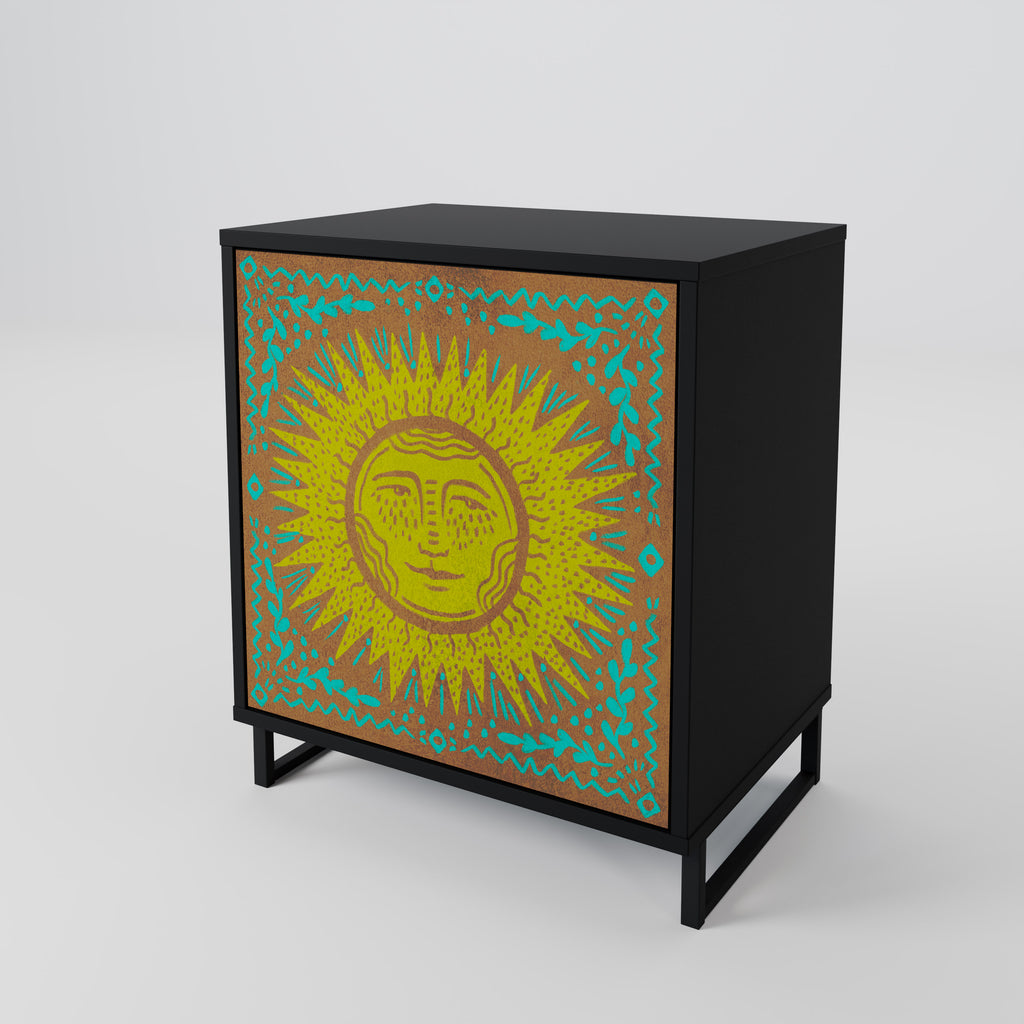 SUNSHINE EULOGY 1-Door Sideboard in Black Finish
