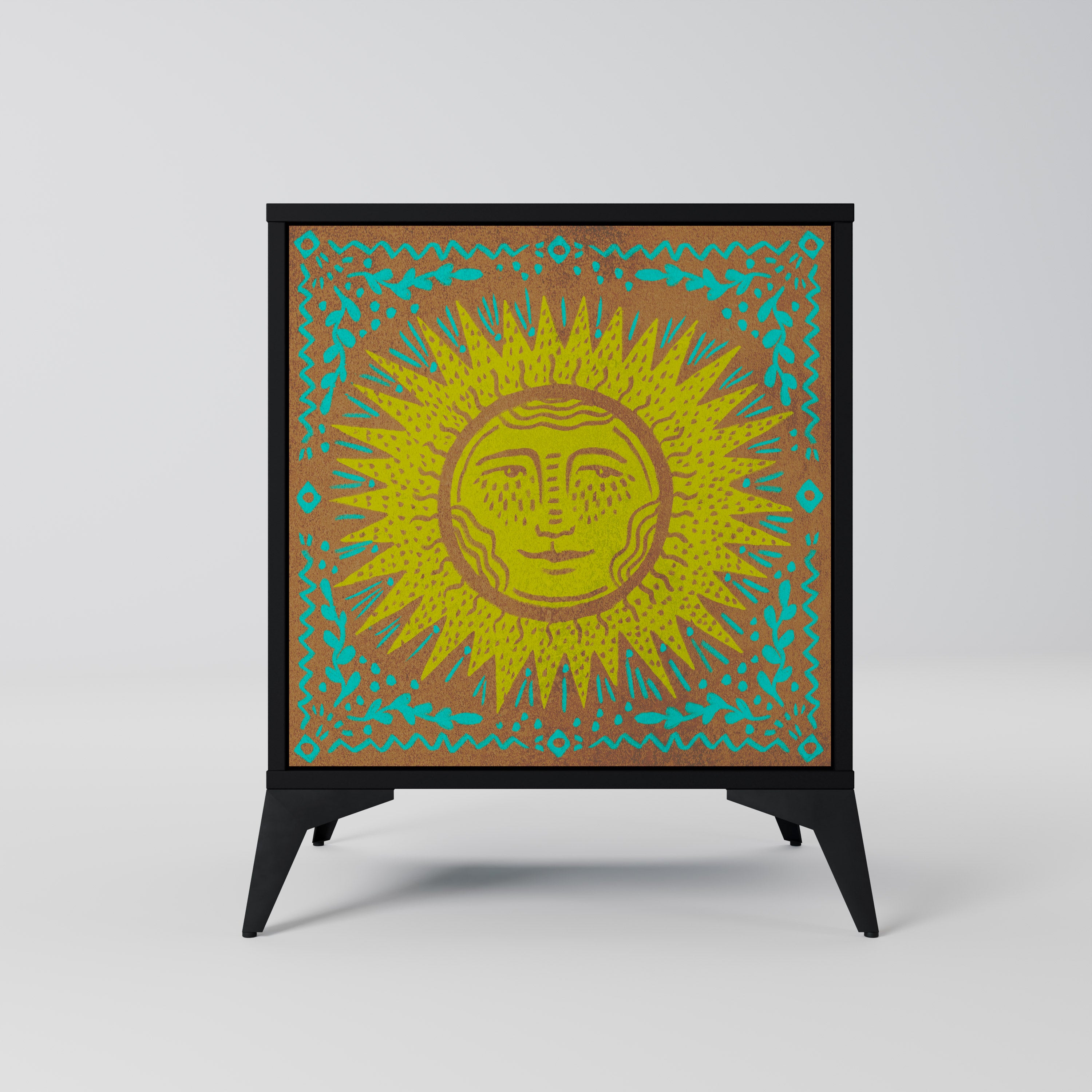 SUNSHINE EULOGY 1-Door Sideboard in Black Finish