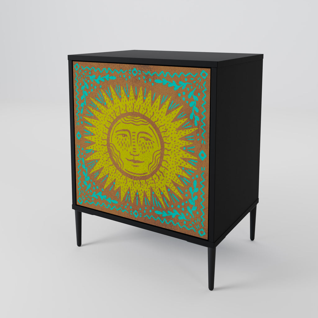 SUNSHINE EULOGY 1-Door Sideboard in Black Finish