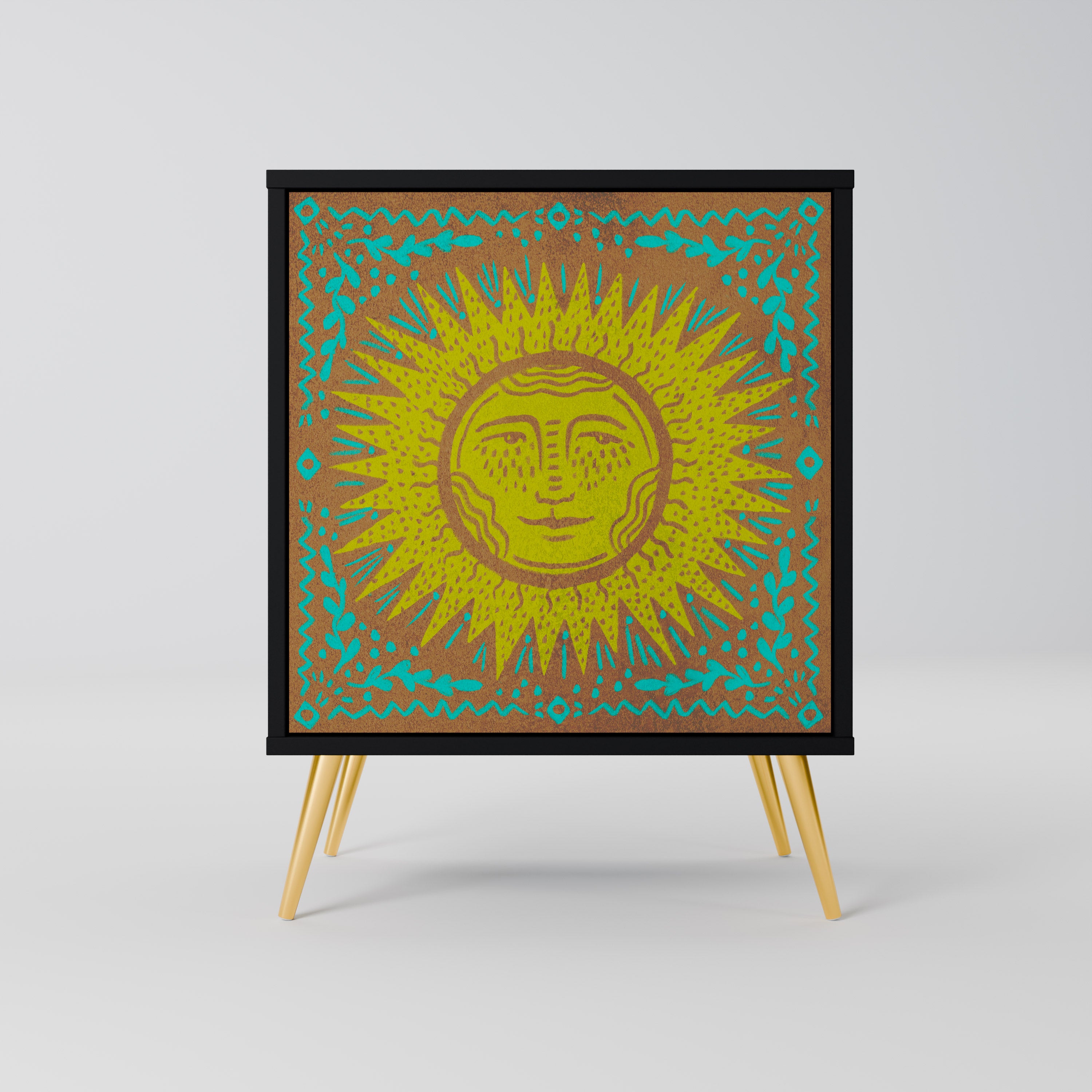 SUNSHINE EULOGY 1-Door Sideboard in Black Finish