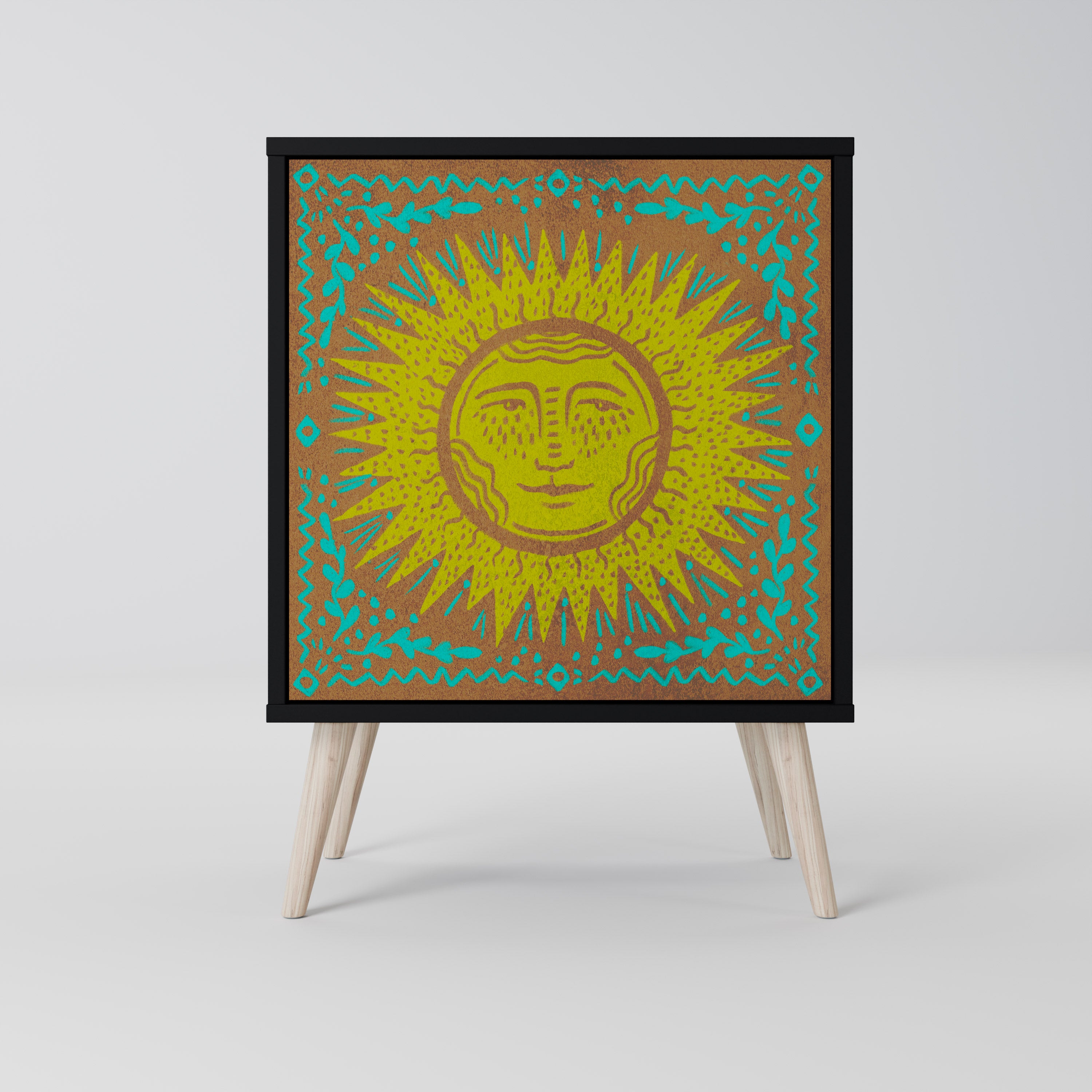 SUNSHINE EULOGY 1-Door Sideboard in Black Finish