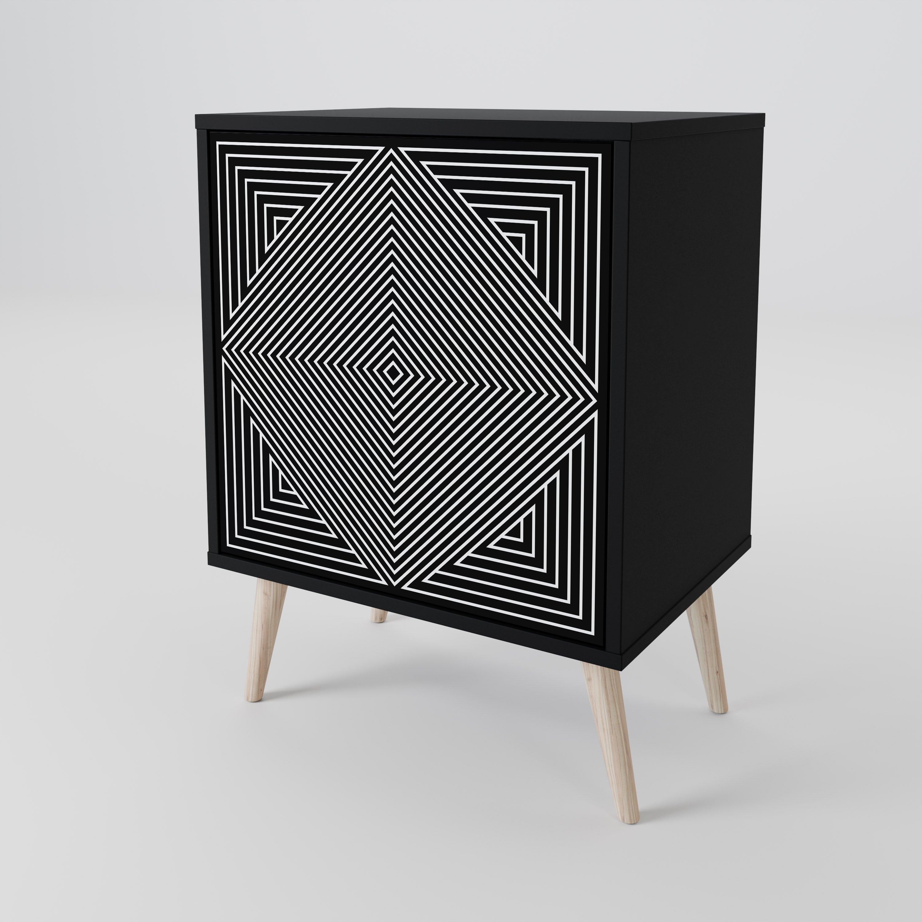 POLYGON ILLUSION 1-Door Sideboard