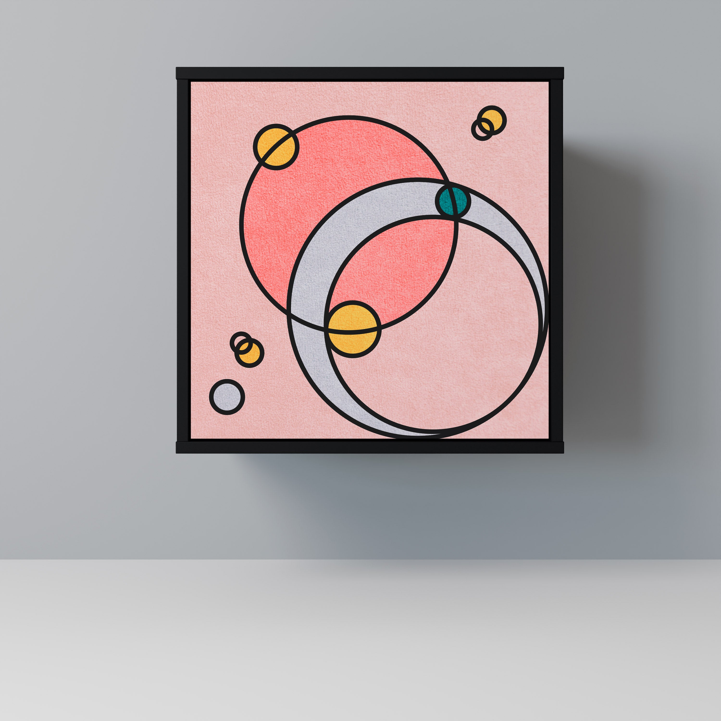 GOSSAMER ECHOES 1-Door Sideboard in Black Finish