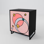 GOSSAMER ECHOES 1-Door Sideboard in Black Finish