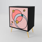 GOSSAMER ECHOES 1-Door Sideboard in Black Finish