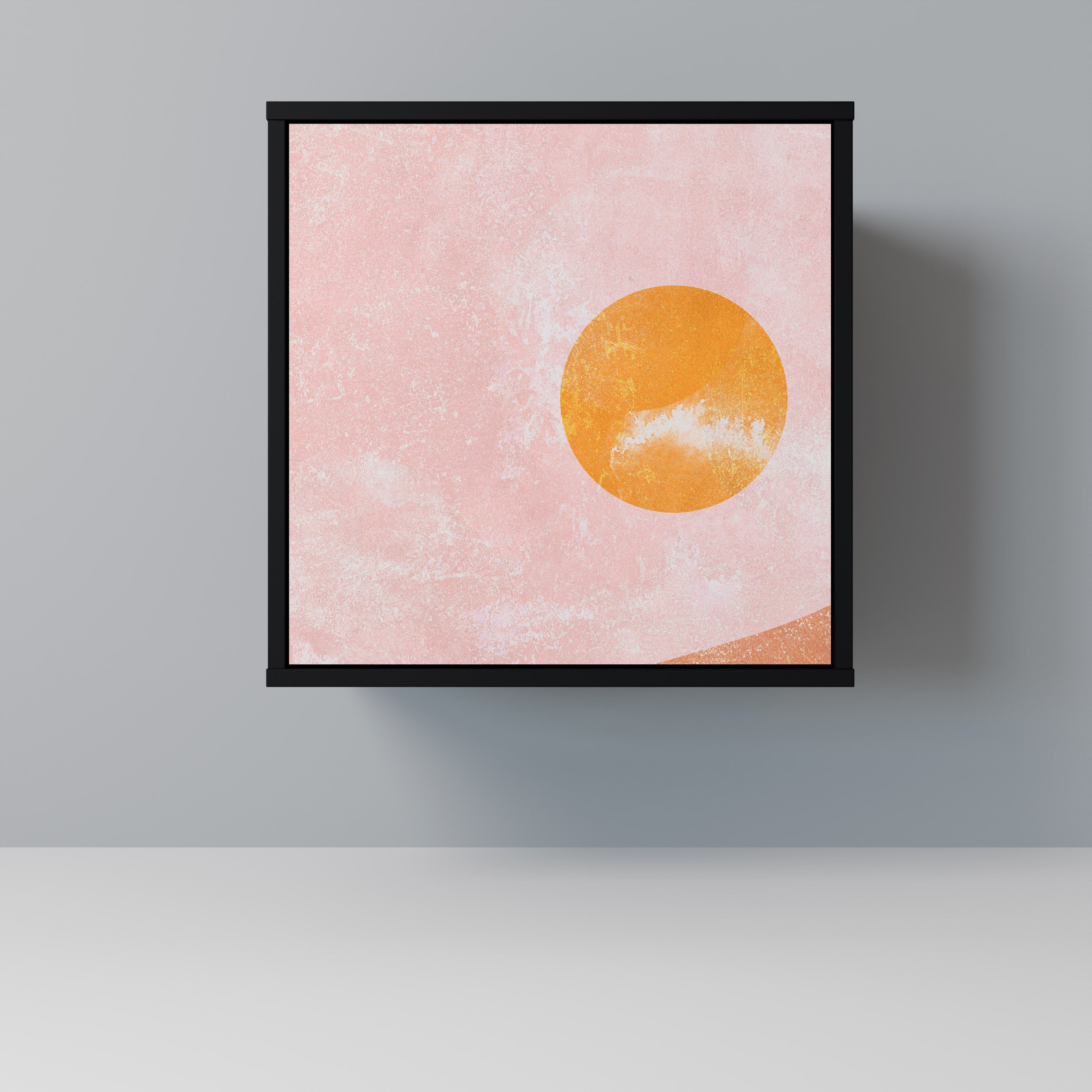 LUMINOUS SUNLIGHT 1-Door Sideboard in Black Finish