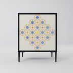 PATTERNED PRISM 1-Door Sideboard in Black Finish