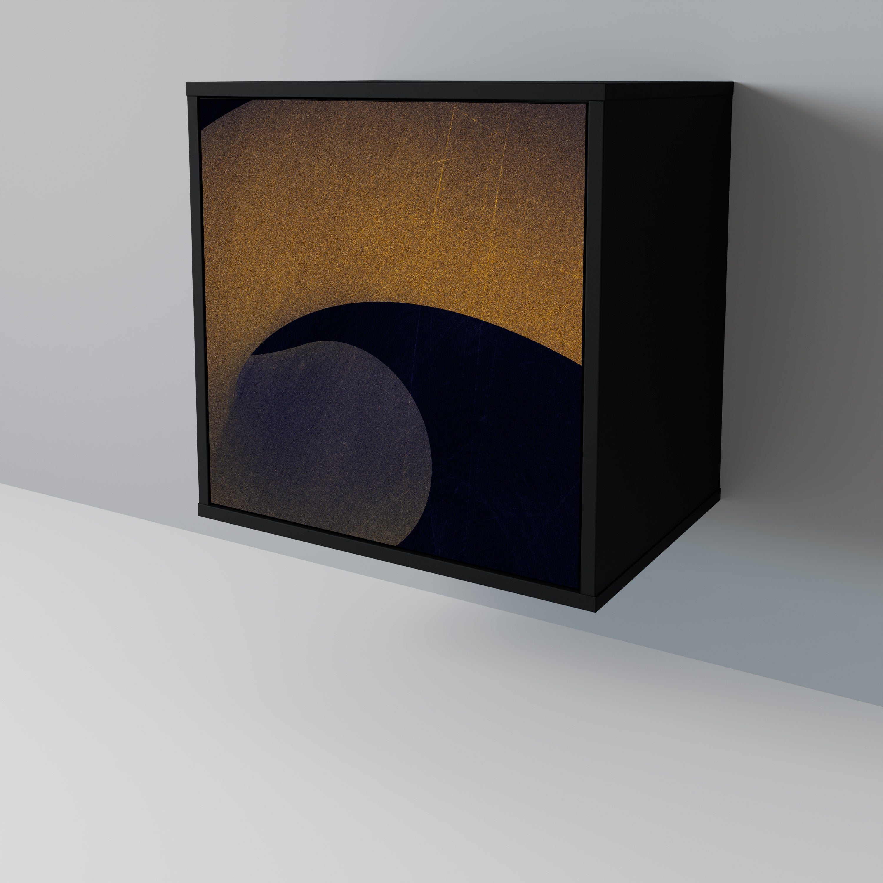 HOLLOW TIME Sideboard mit 1 Tür in Schwarz