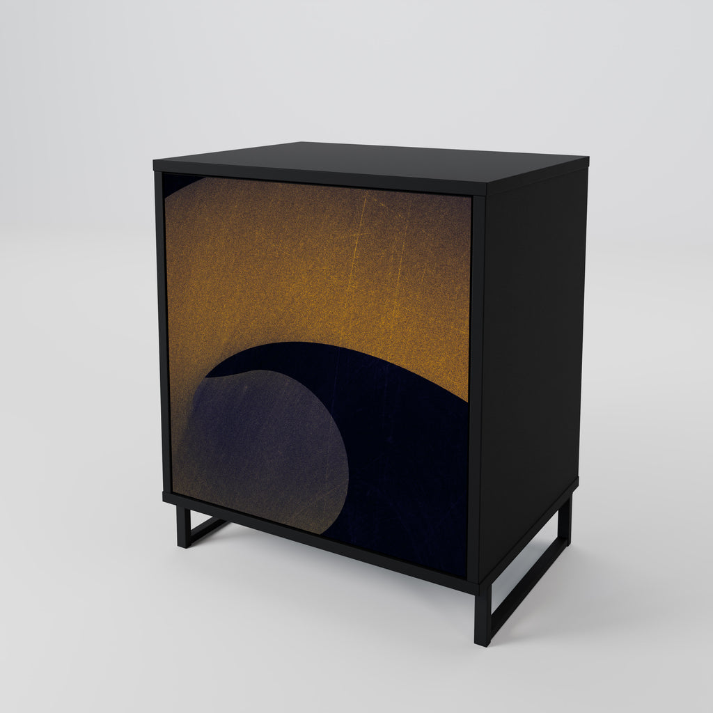 HOLLOW TIME Sideboard mit 1 Tür in Schwarz