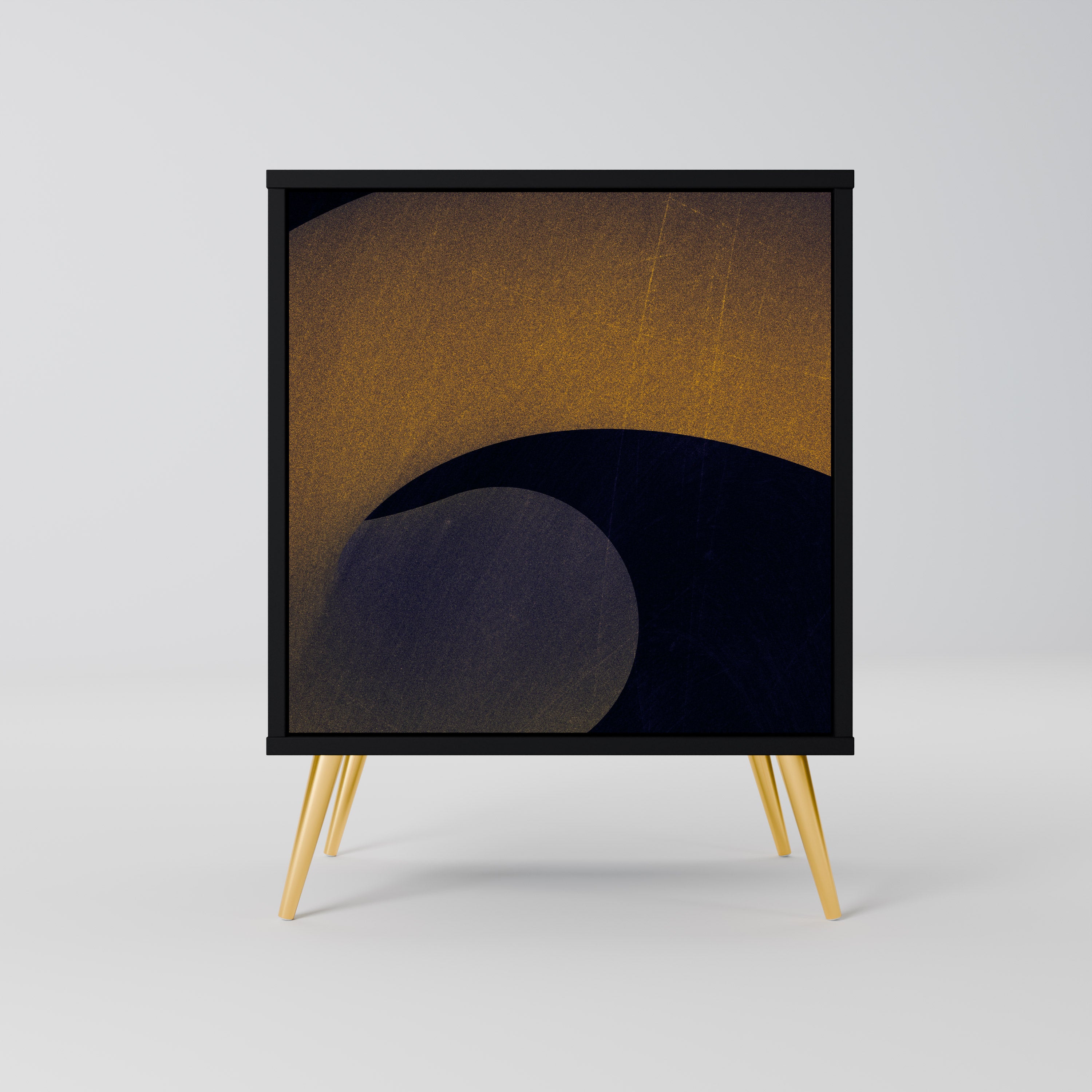 HOLLOW TIME 1-Door Sideboard in Black Finish