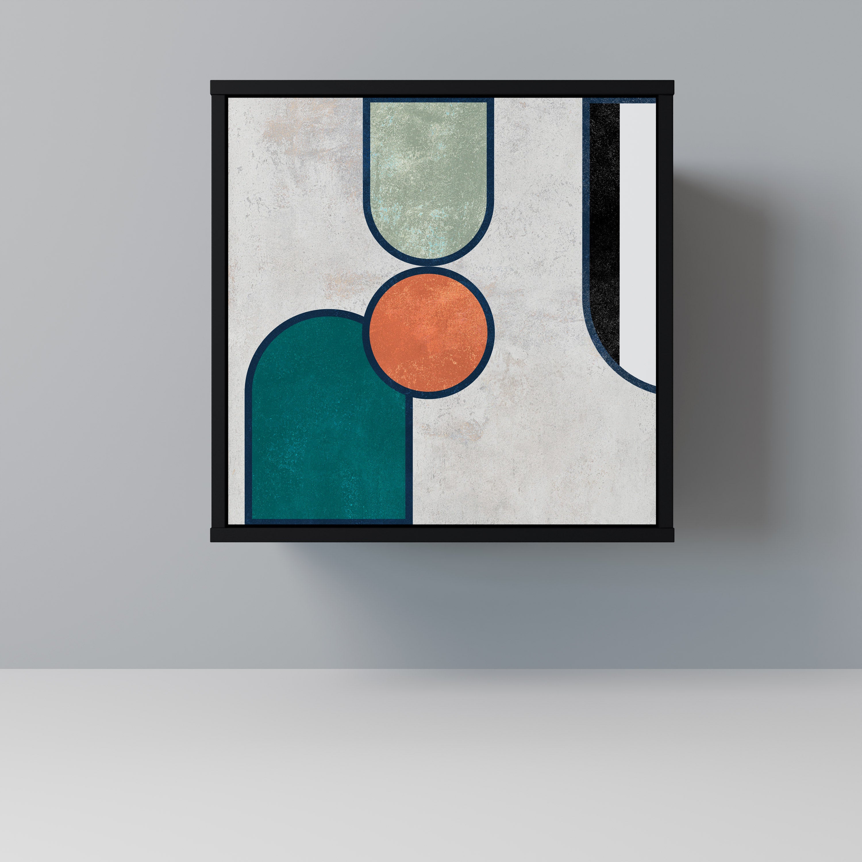 COOL STORY 1-Door Sideboard in Black Finish