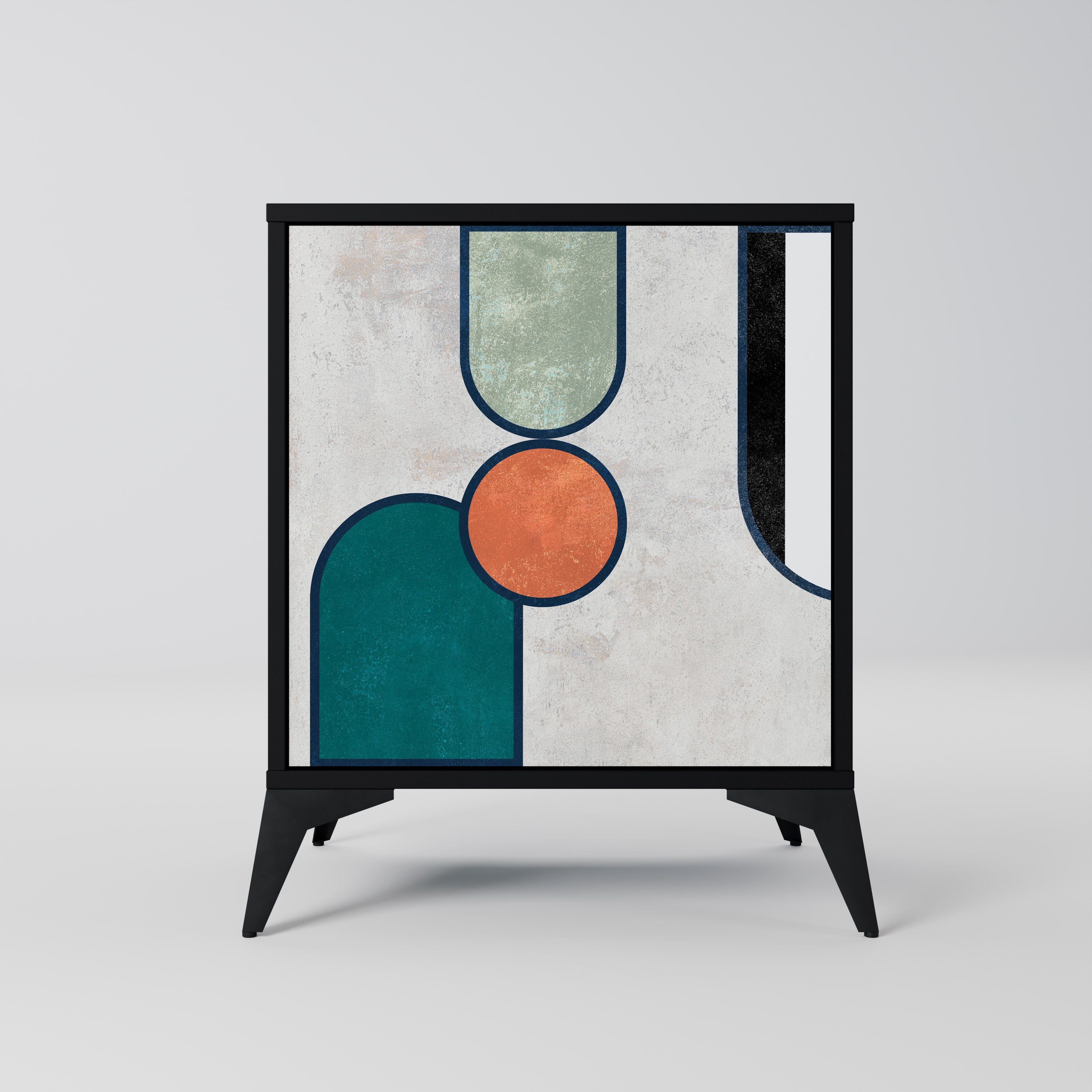 COOL STORY 1-Door Sideboard in Black Finish