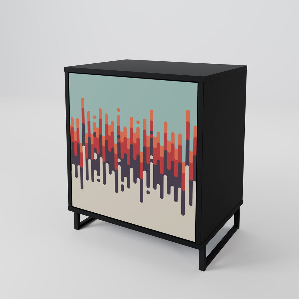 CHROMA CONTOURS Sideboard mit 1 Tür in Schwarz