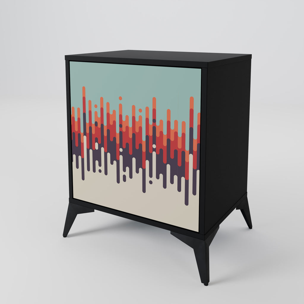CHROMA CONTOURS Sideboard mit 1 Tür in Schwarz