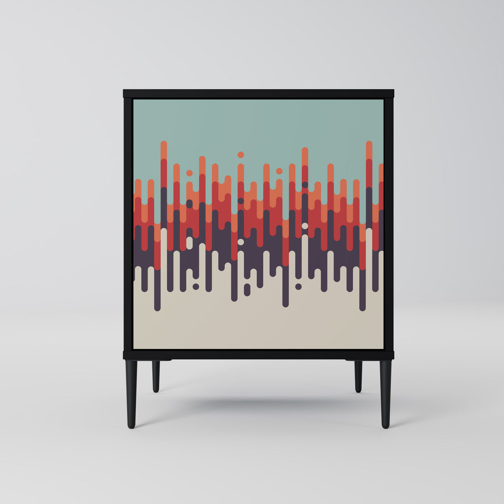 CHROMA CONTOURS Sideboard mit 1 Tür in Schwarz