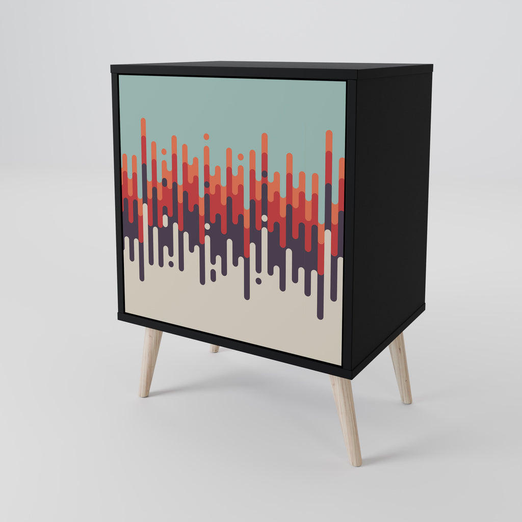 CHROMA CONTOURS Sideboard mit 1 Tür in Schwarz