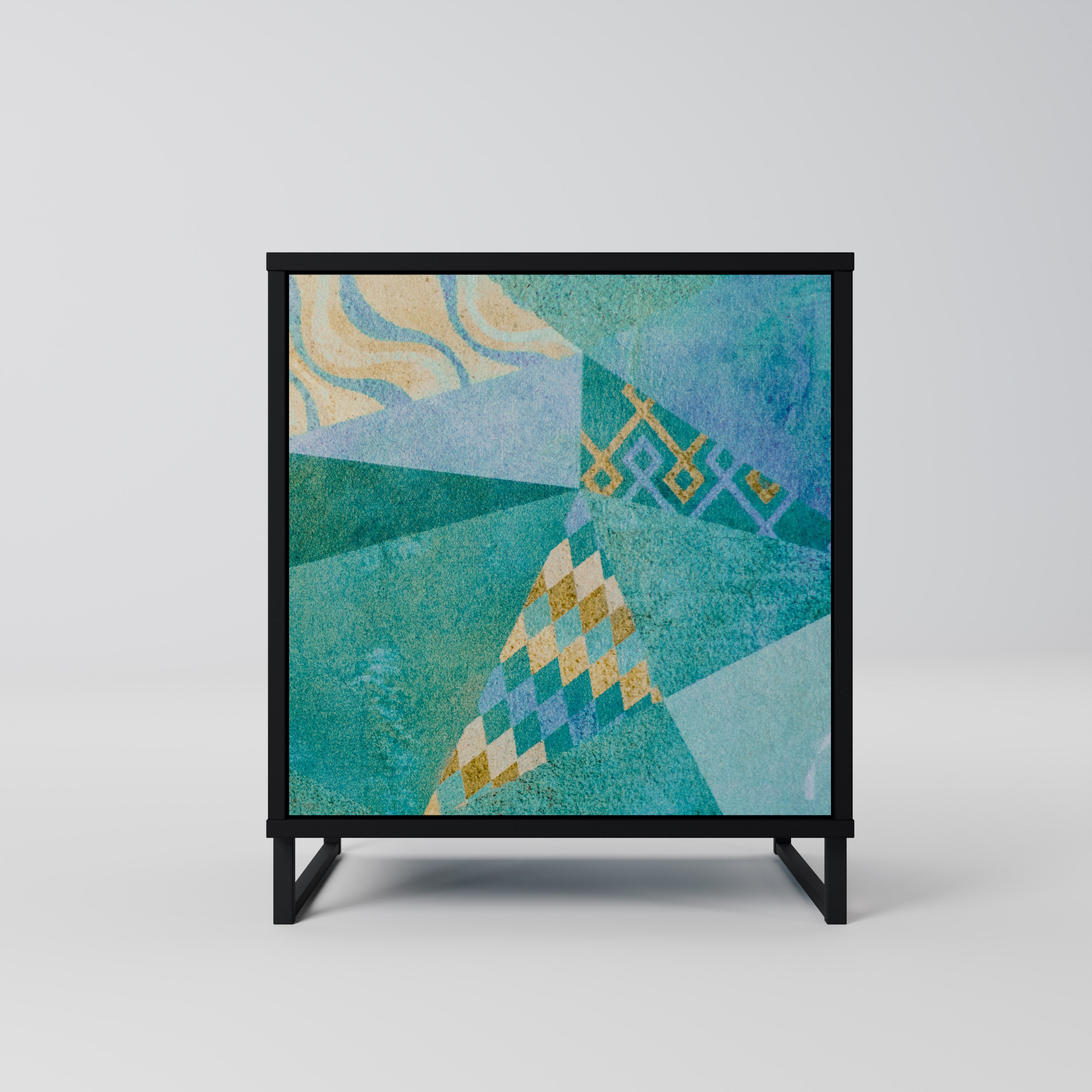 SPECTRUM SPLENDOR 1-Door Sideboard in Black Finish