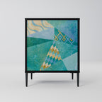 SPECTRUM SPLENDOR 1-Door Sideboard in Black Finish