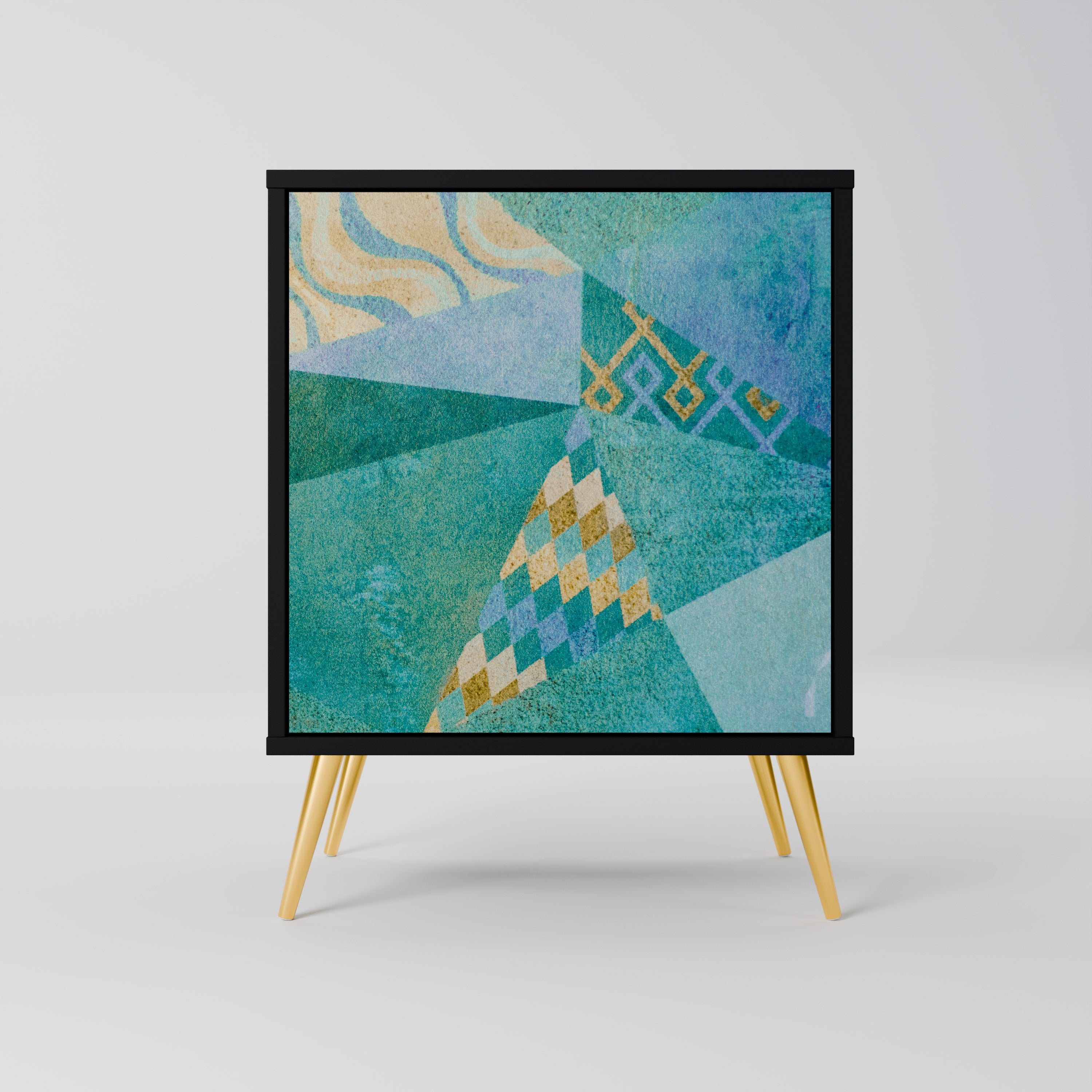 SPECTRUM SPLENDOR 1-Door Sideboard in Black Finish