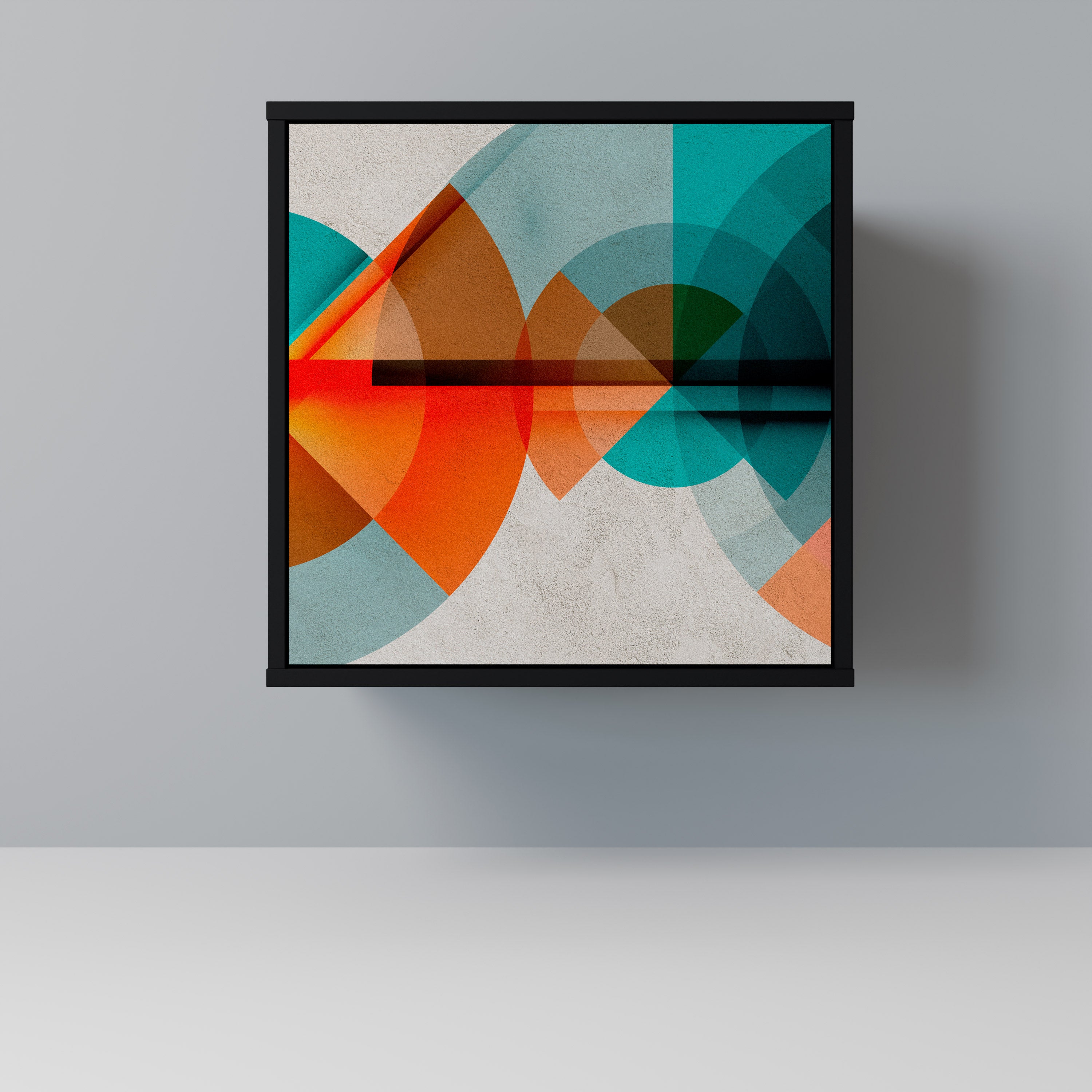 CIRCULAR RHAPSODY Sideboard mit 1 Tür in Schwarz