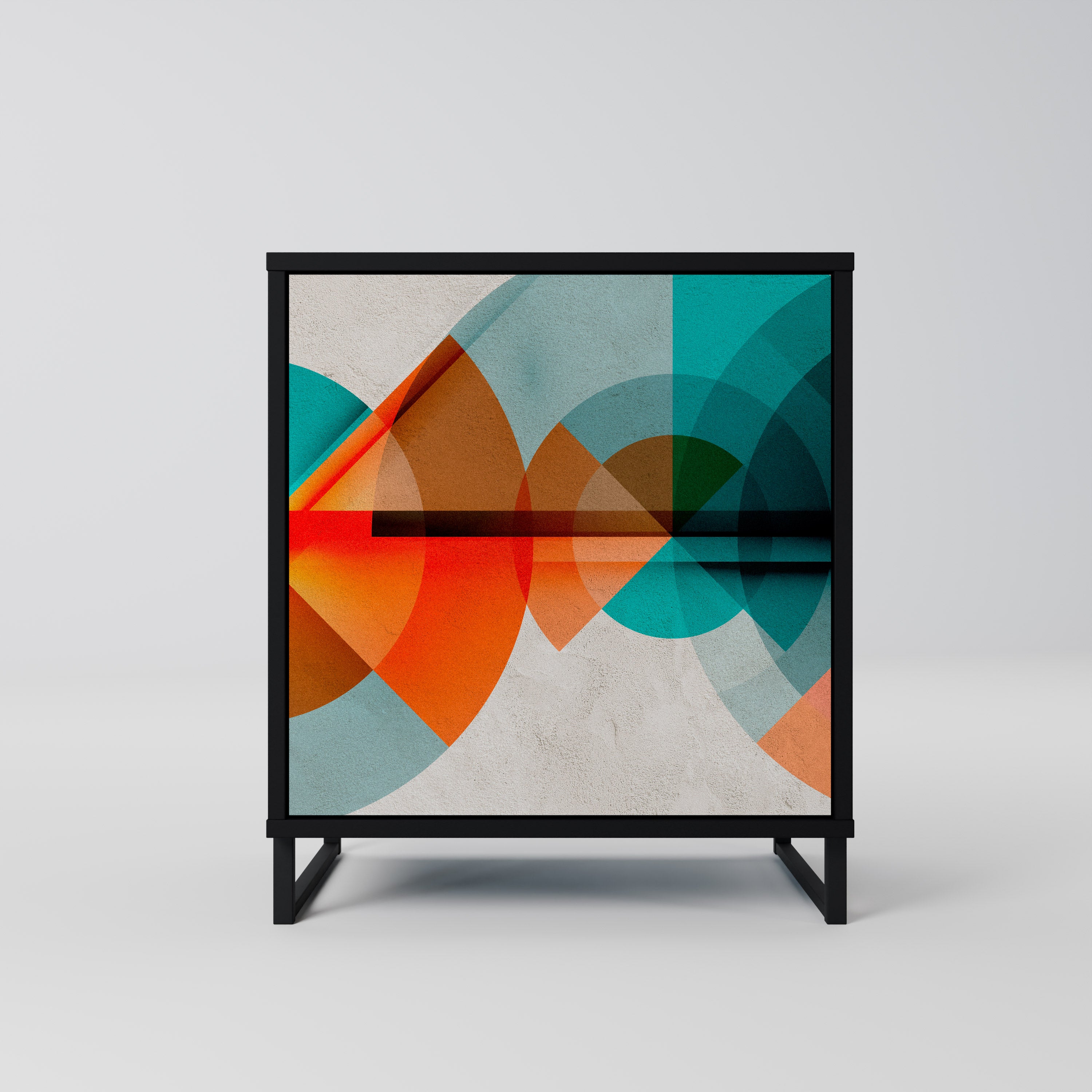 CIRCULAR RHAPSODY Sideboard mit 1 Tür in Schwarz