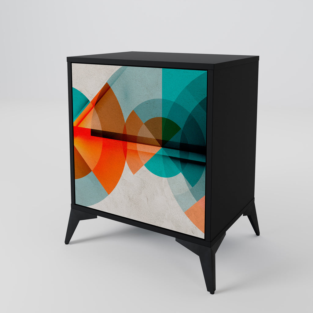 CIRCULAR RHAPSODY Sideboard mit 1 Tür in Schwarz