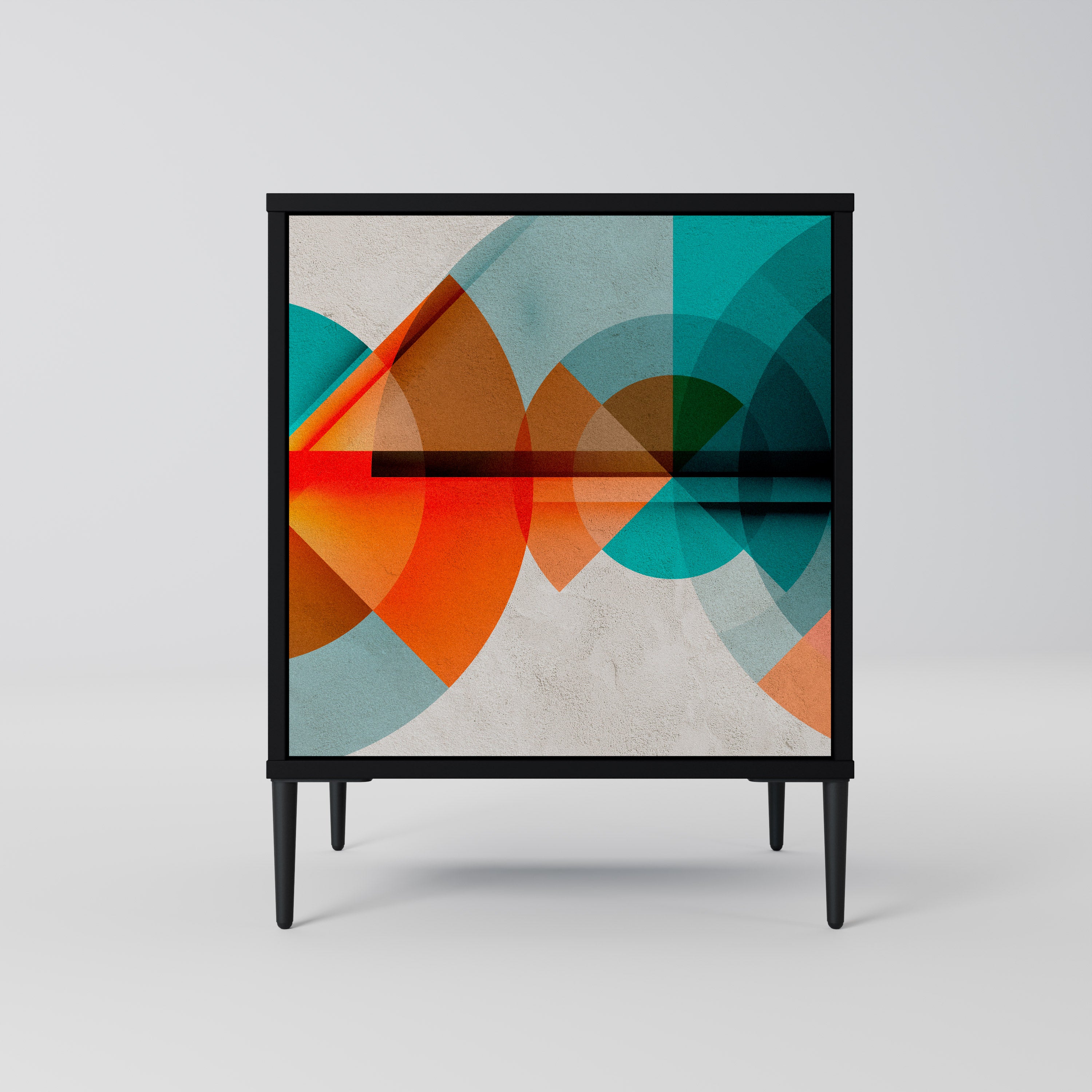 CIRCULAR RHAPSODY Sideboard mit 1 Tür in Schwarz