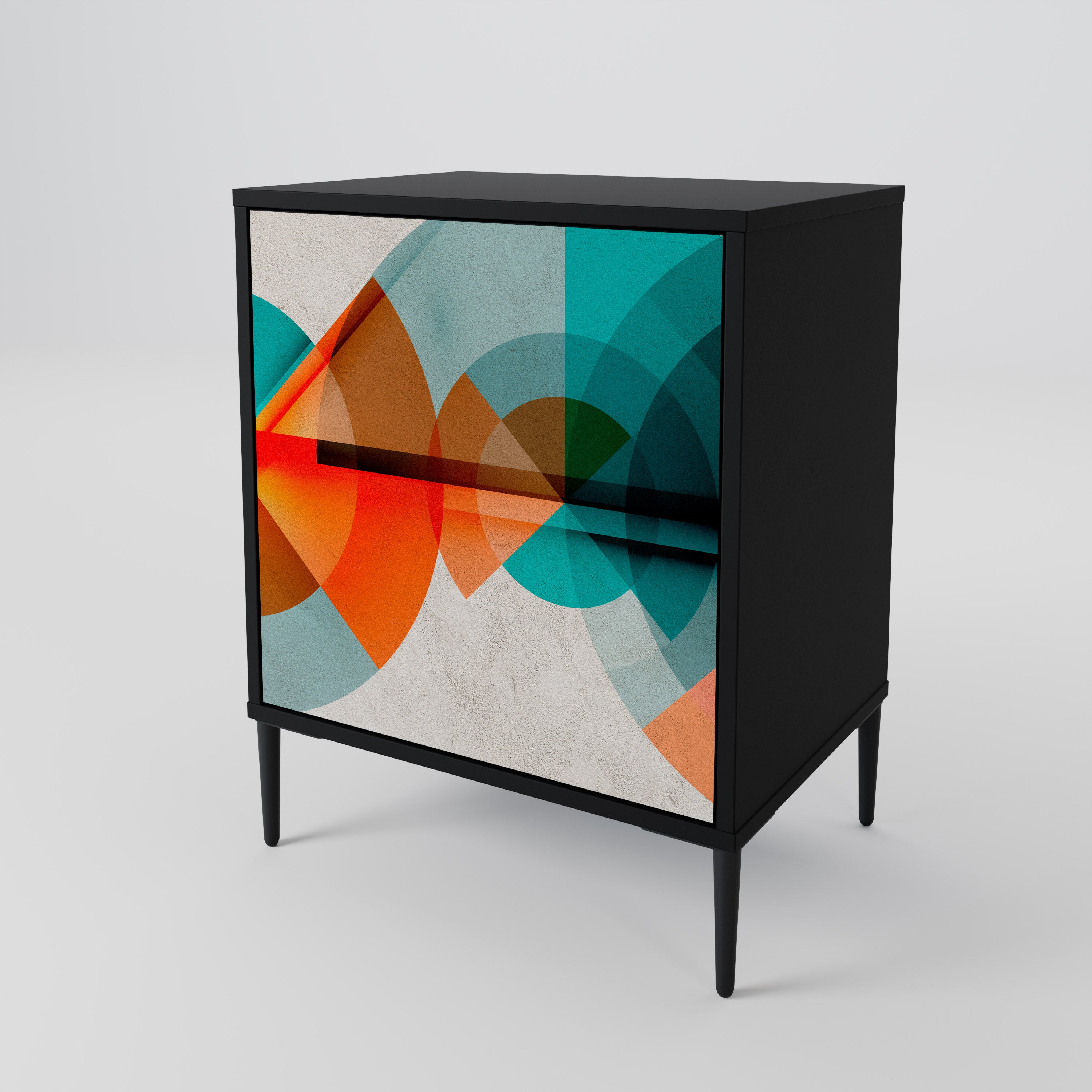 CIRCULAR RHAPSODY Sideboard mit 1 Tür in Schwarz