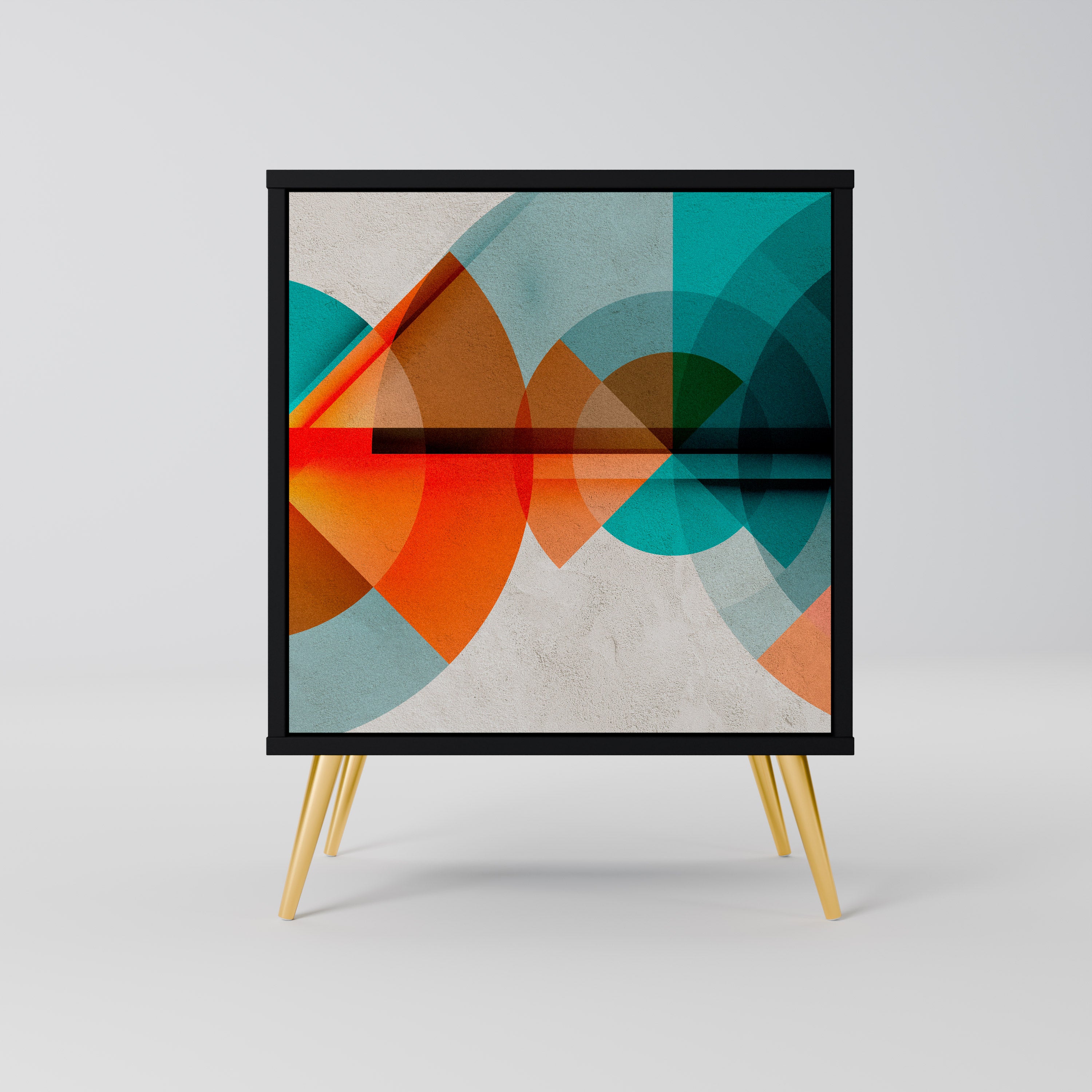 CIRCULAR RHAPSODY Sideboard mit 1 Tür in Schwarz