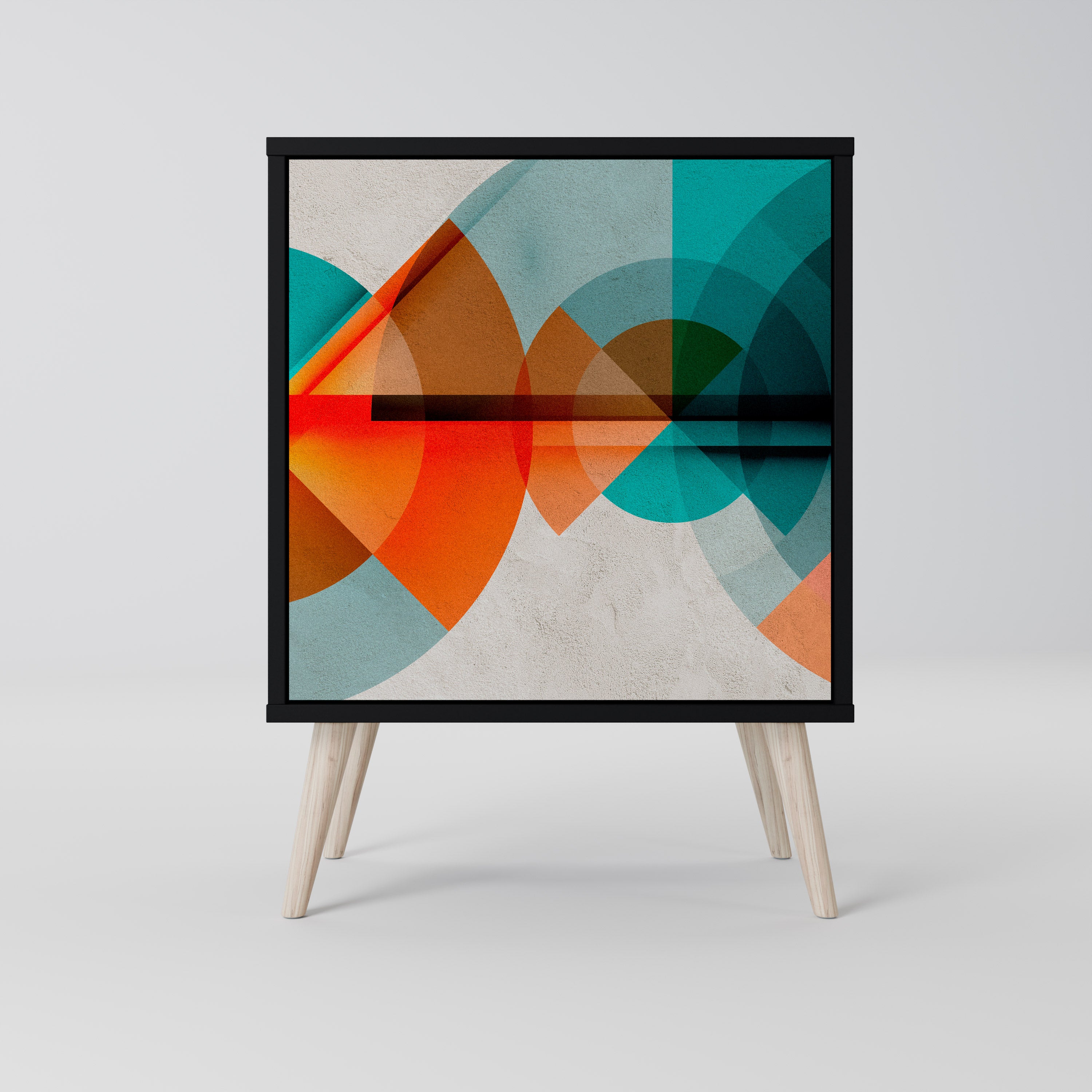 CIRCULAR RHAPSODY Sideboard mit 1 Tür in Schwarz