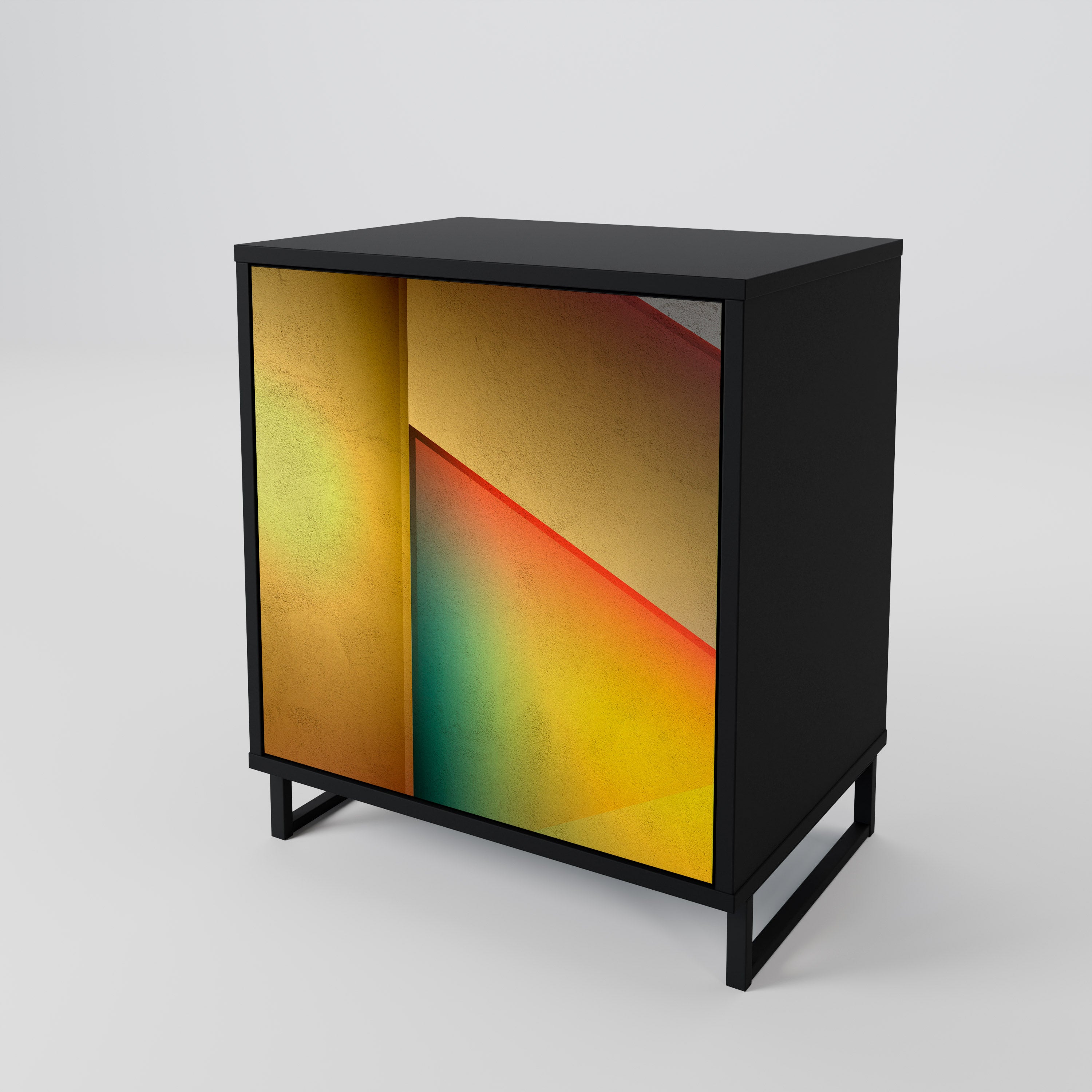 PIERCING SHARPNESS Sideboard mit 1 Tür in Schwarz