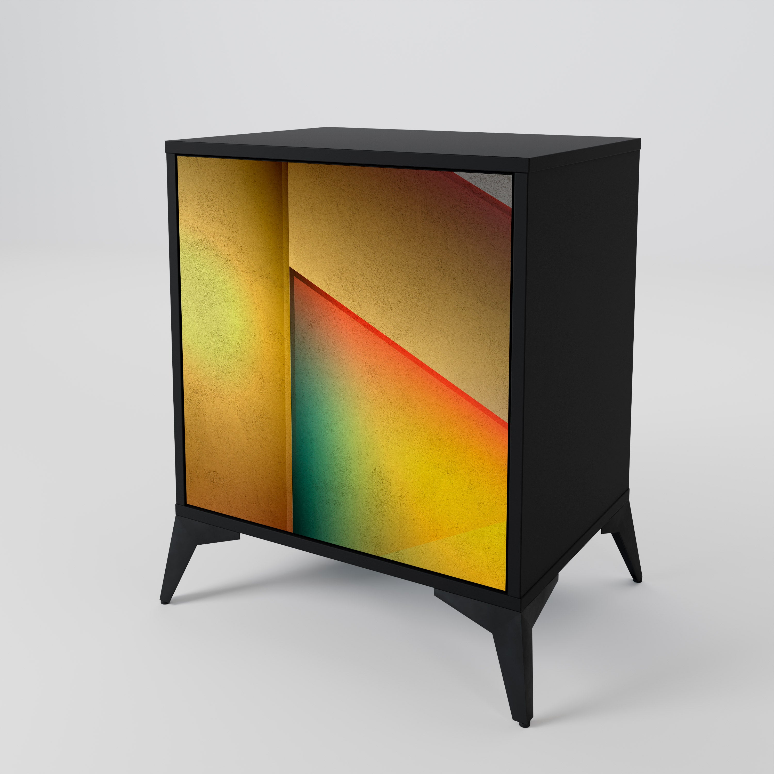 PIERCING SHARPNESS Sideboard mit 1 Tür in Schwarz