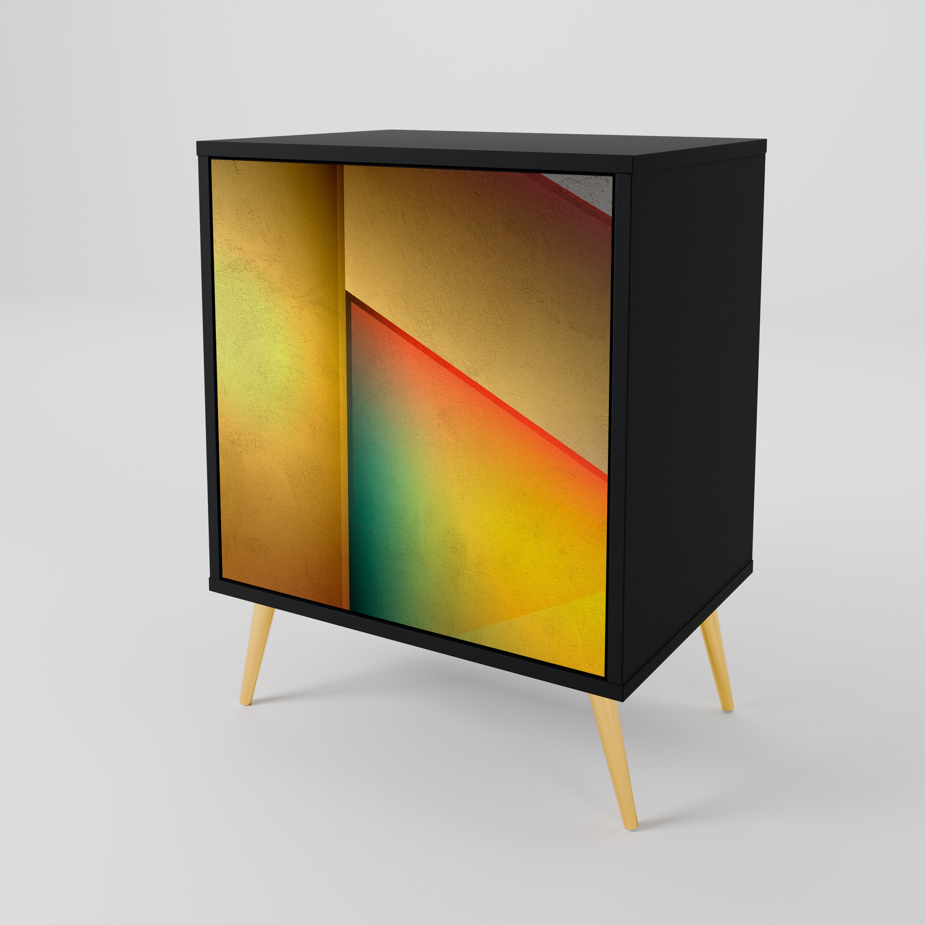 PIERCING SHARPNESS Sideboard mit 1 Tür in Schwarz