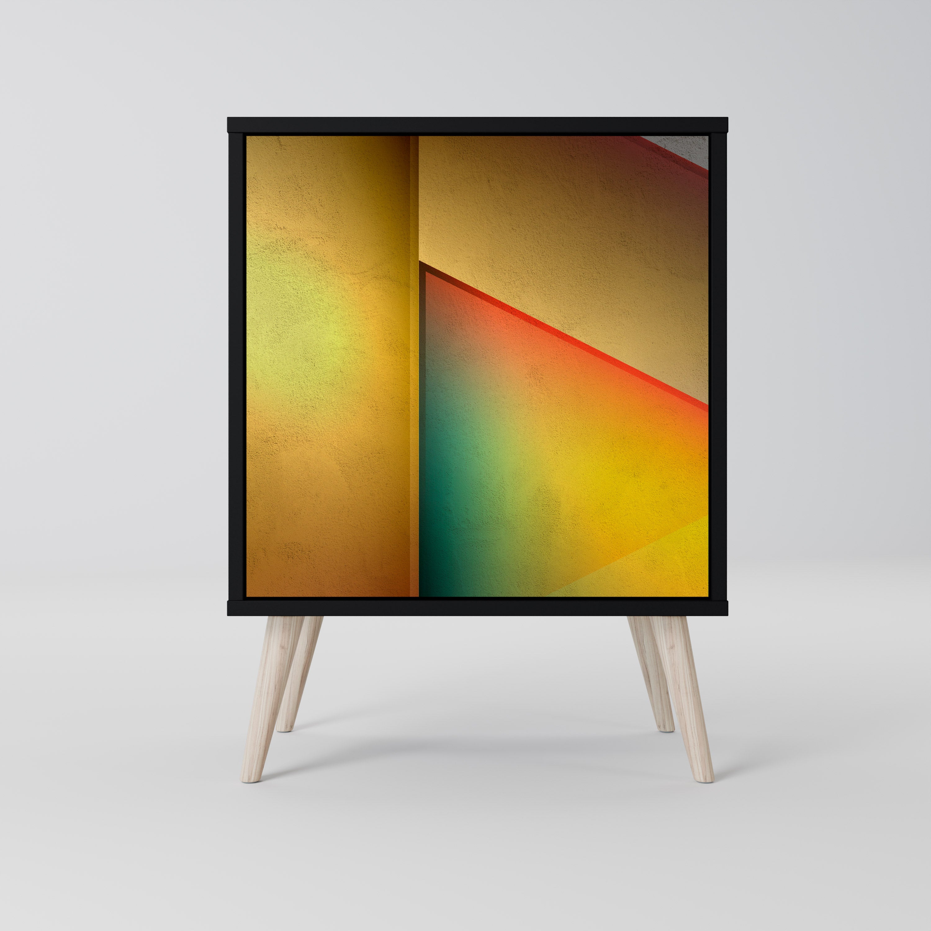 PIERCING SHARPNESS Sideboard mit 1 Tür in Schwarz