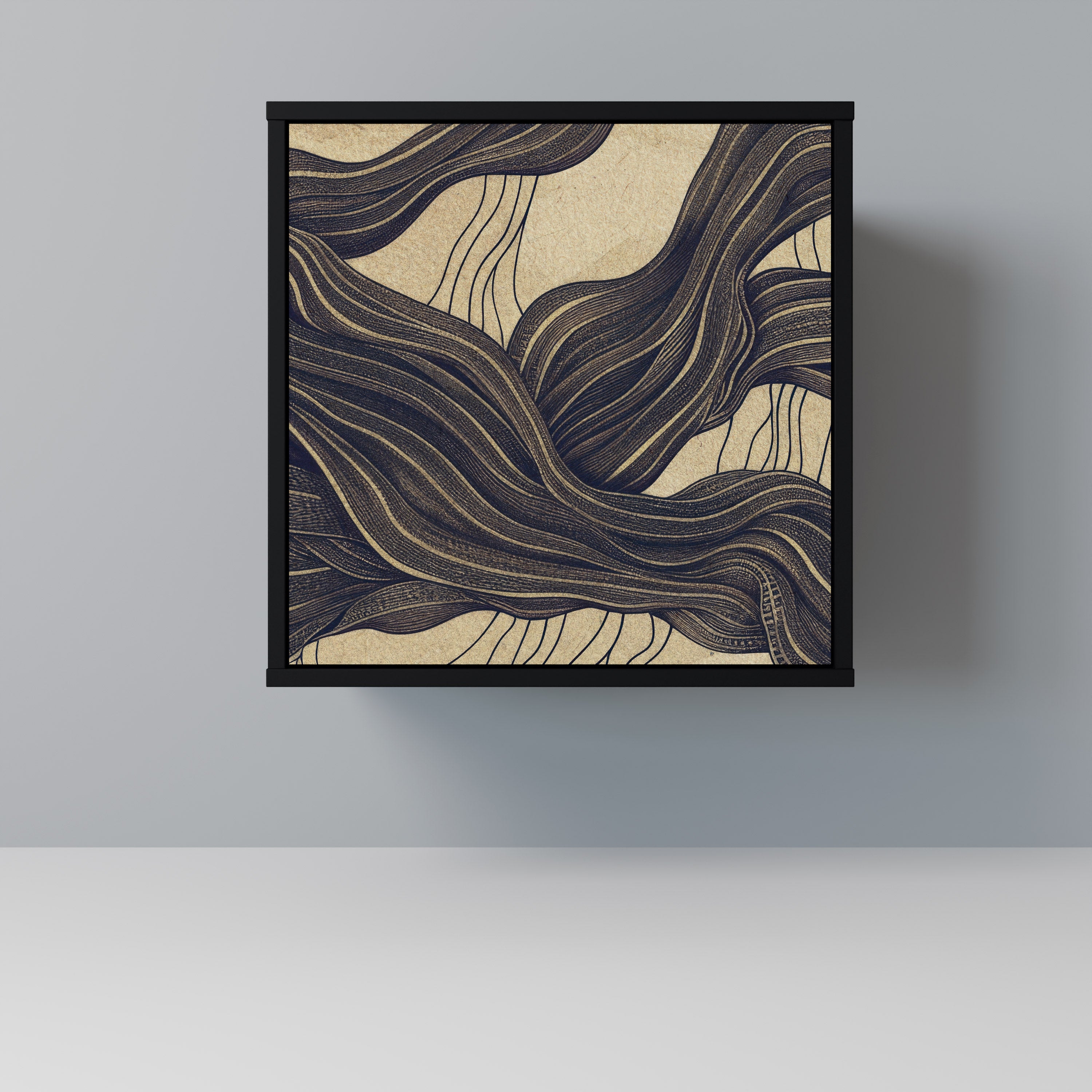 UNIFIED FRAGMENTS Sideboard mit 1 Tür in Schwarz