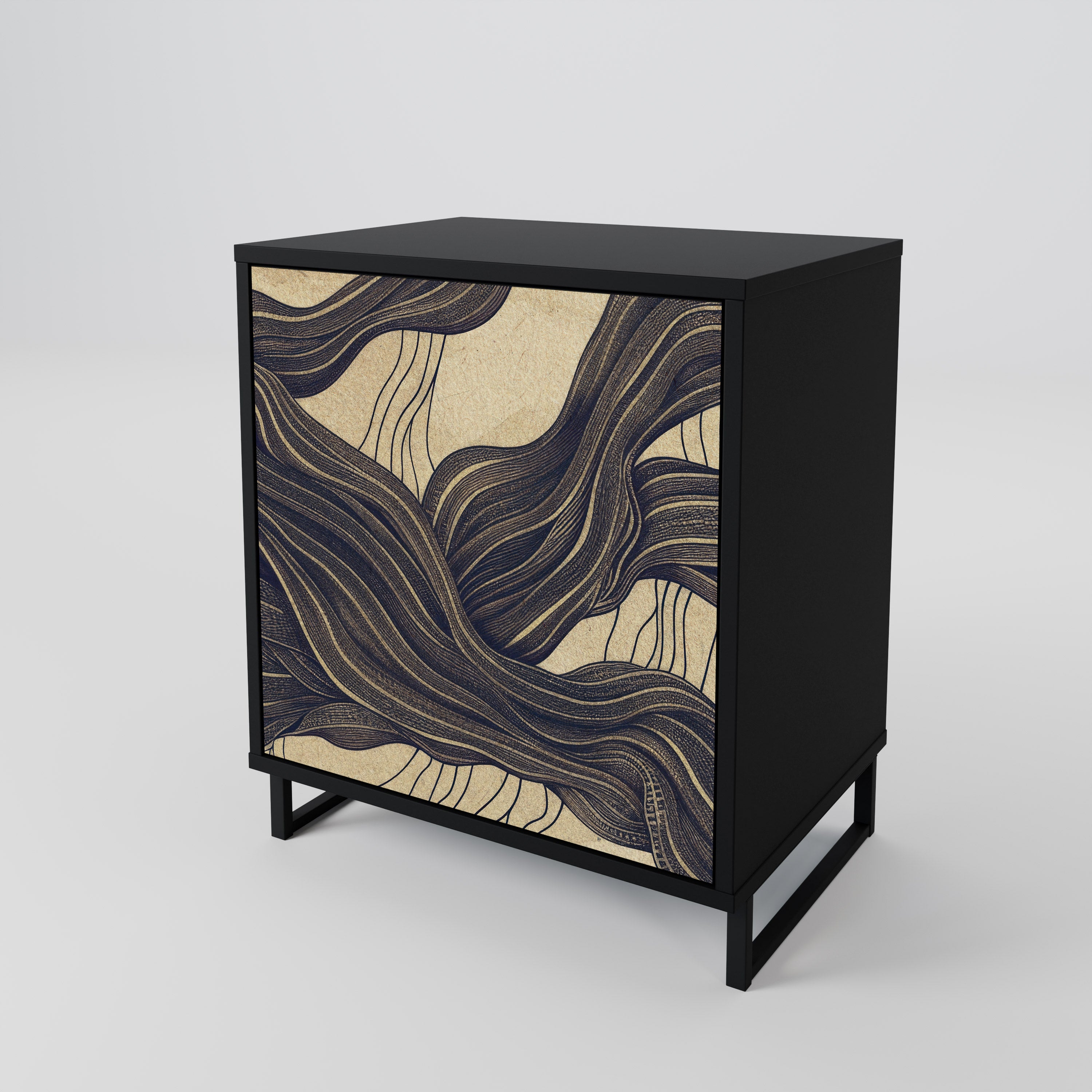 UNIFIED FRAGMENTS Sideboard mit 1 Tür in Schwarz