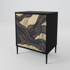 UNIFIED FRAGMENTS 1-Door Sideboard in Black Finish