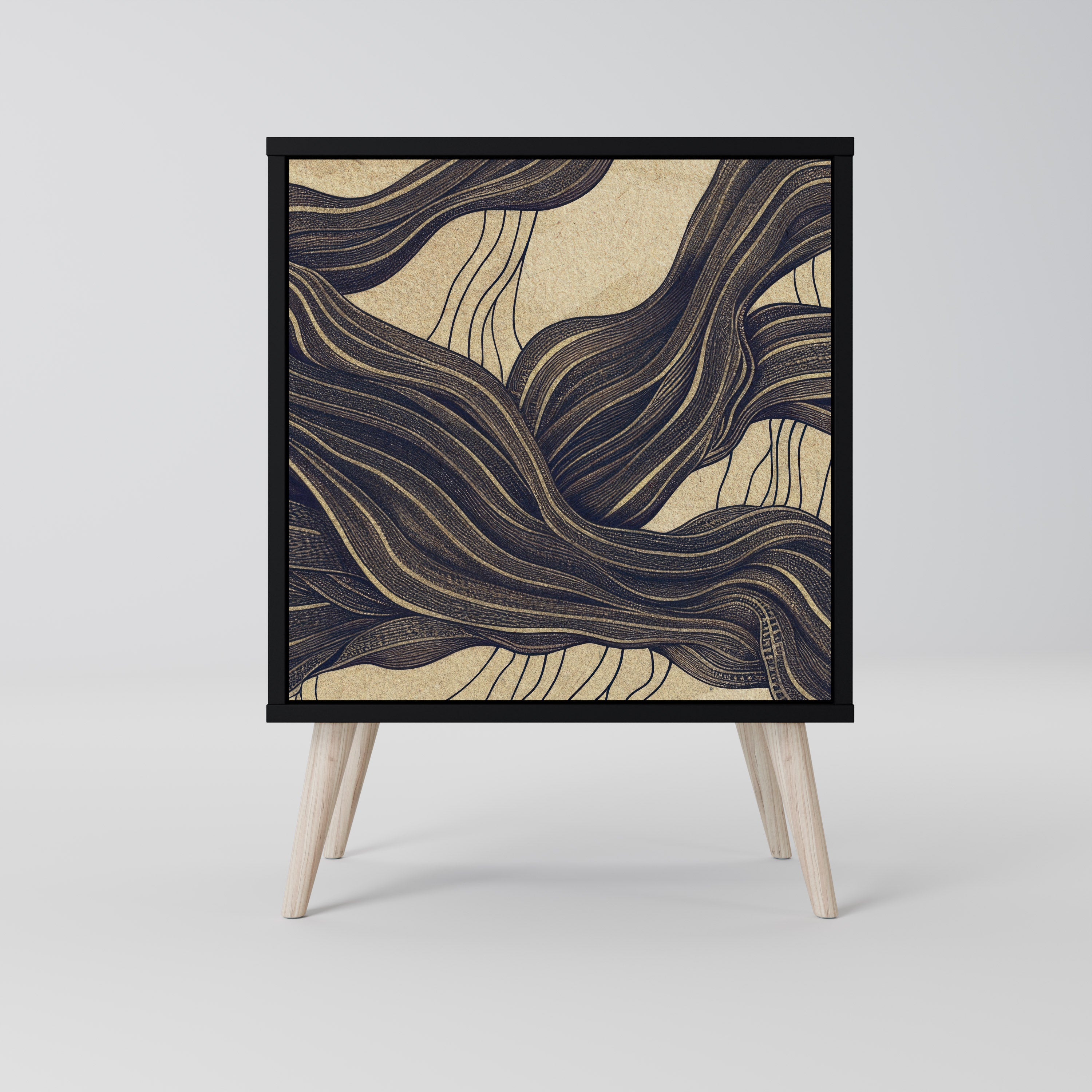 UNIFIED FRAGMENTS Sideboard mit 1 Tür in Schwarz