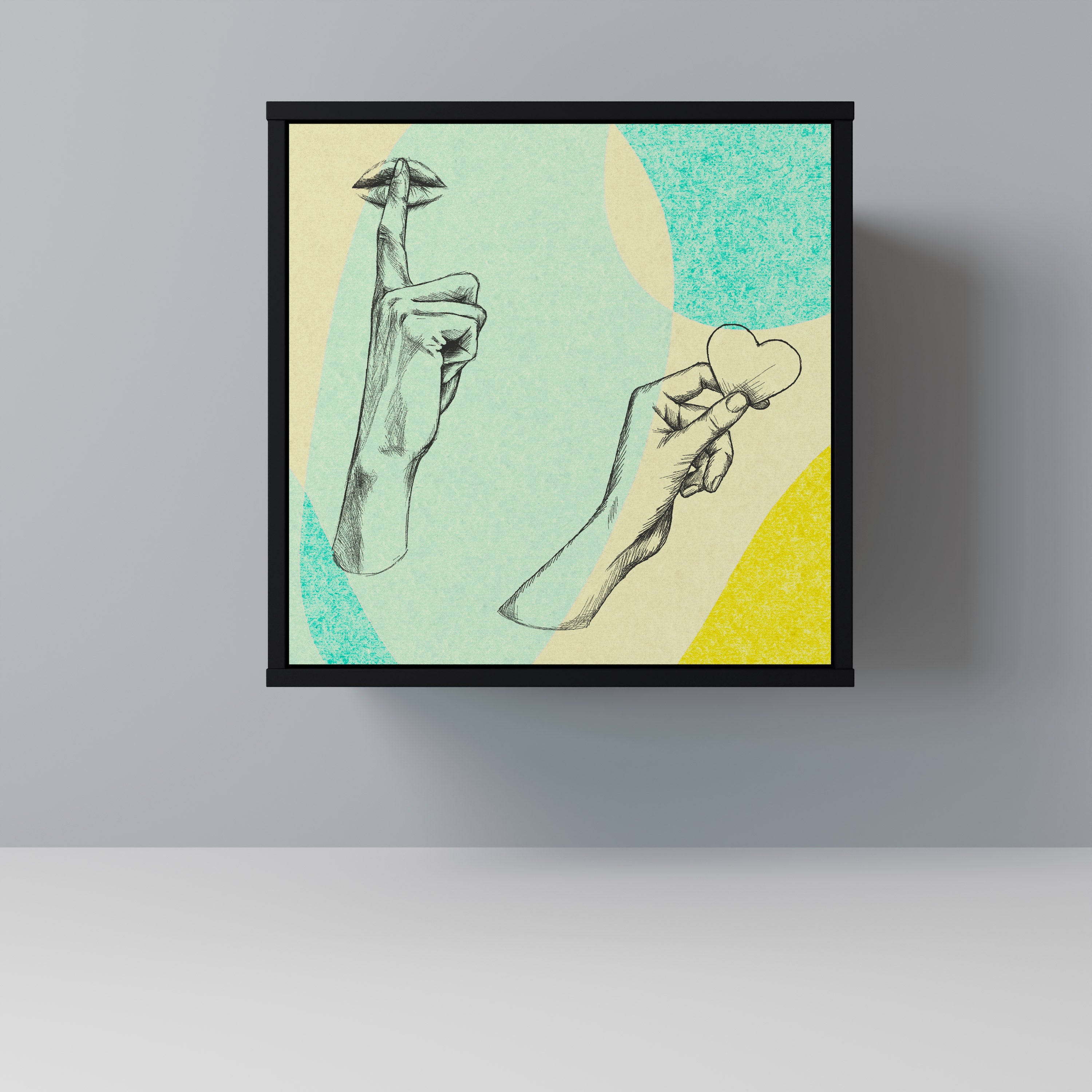 BODY LANGUAGE Sideboard mit 1 Tür in Schwarz