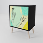 BODY LANGUAGE Sideboard mit 1 Tür in Schwarz