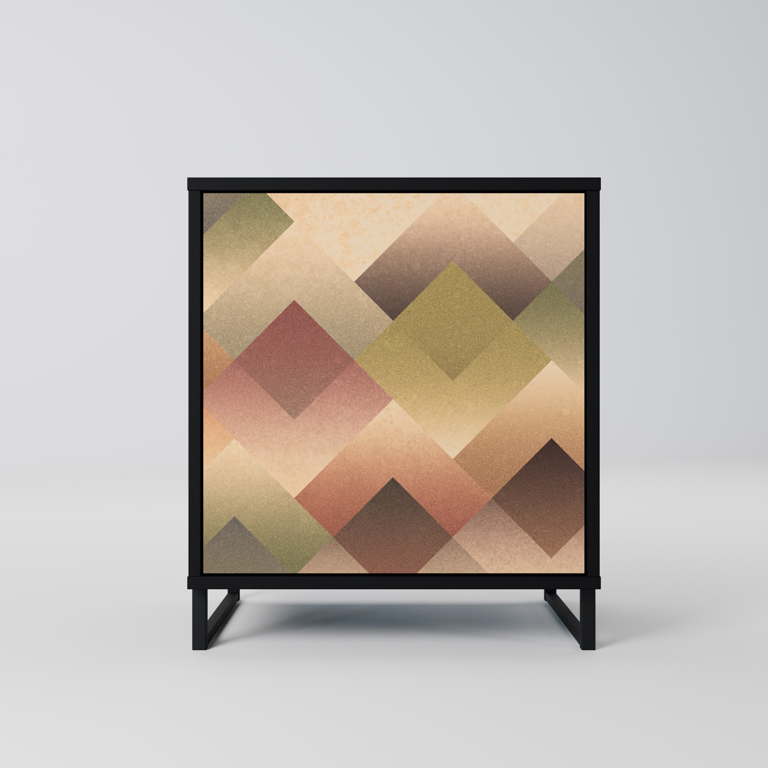 GEOMETRIC FUSION Sideboard mit 1 Tür in Schwarz