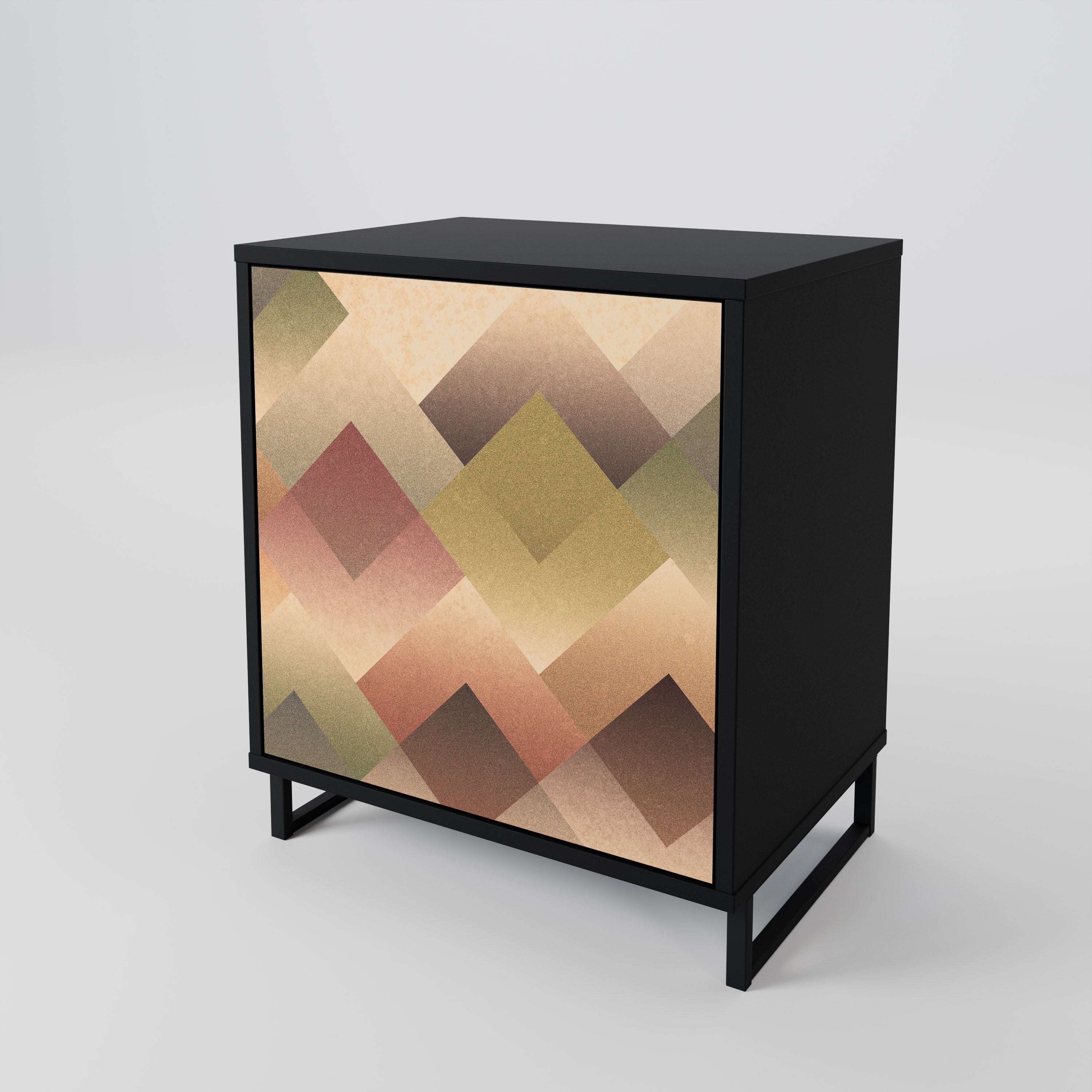 GEOMETRIC FUSION Sideboard mit 1 Tür in Schwarz