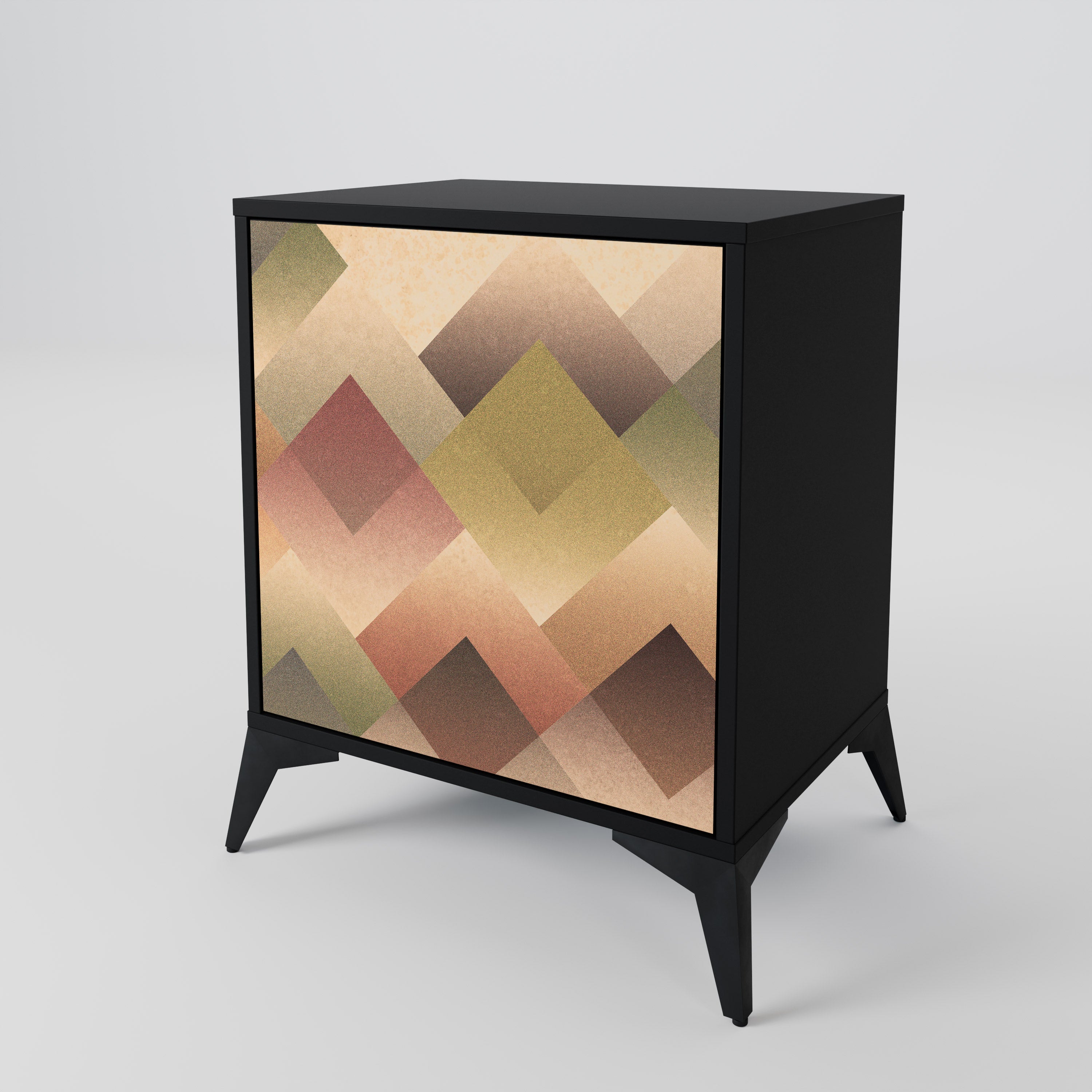 GEOMETRIC FUSION Sideboard mit 1 Tür in Schwarz