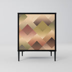 GEOMETRIC FUSION 1-Door Sideboard in Black Finish