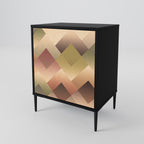 GEOMETRIC FUSION 1-Door Sideboard in Black Finish