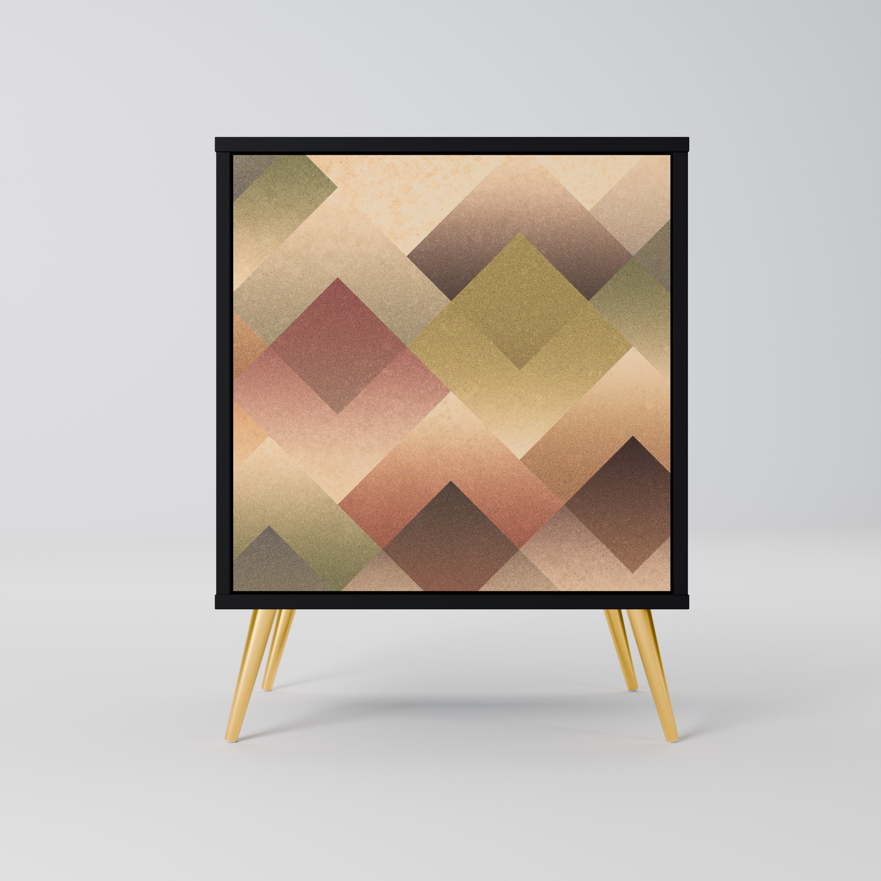 GEOMETRIC FUSION Sideboard mit 1 Tür in Schwarz